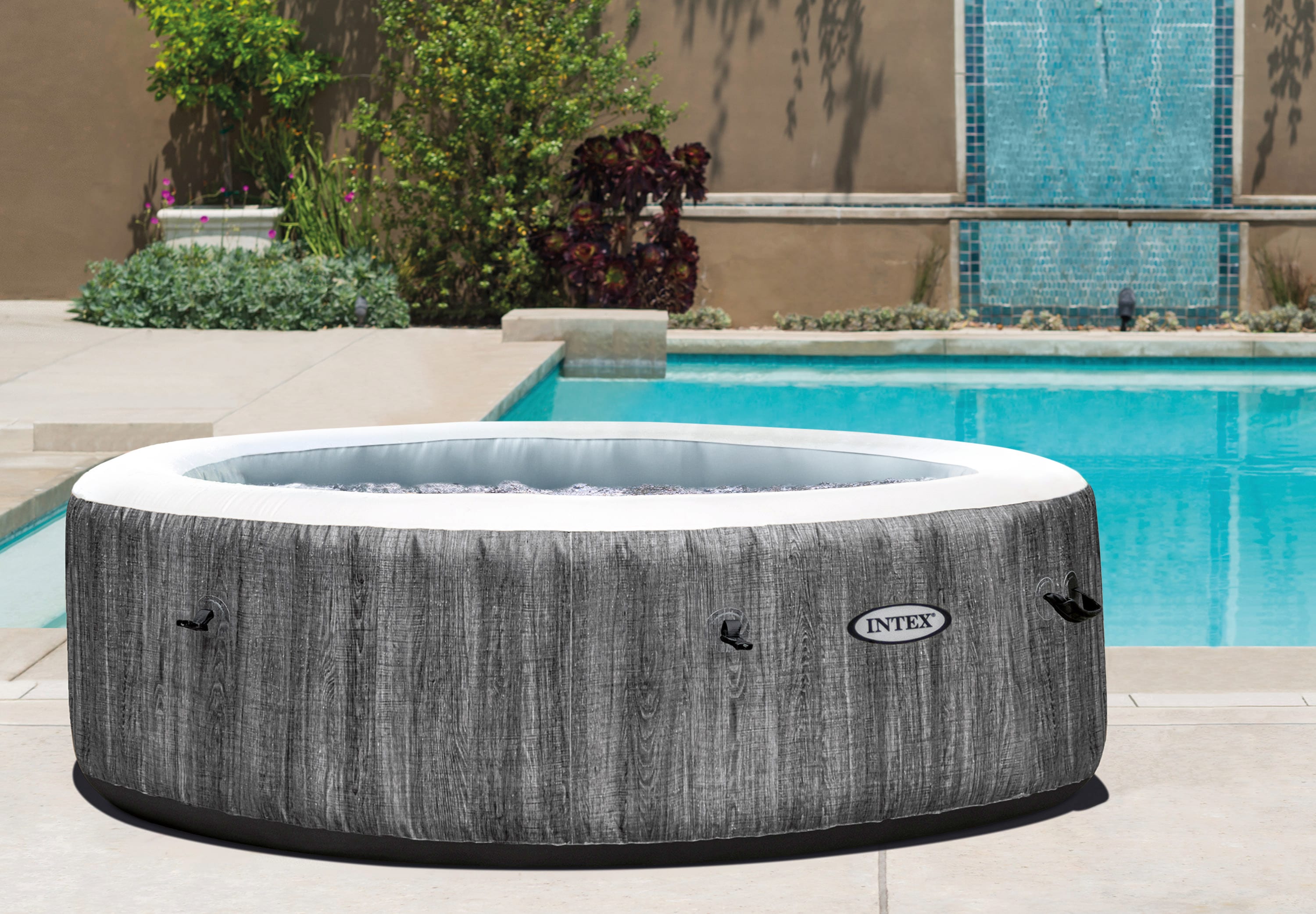 Intex Whirlpool "PureSpa™ Bubble Massage Greywood Deluxe", 7-tlg., ØxH: 216 günstig online kaufen
