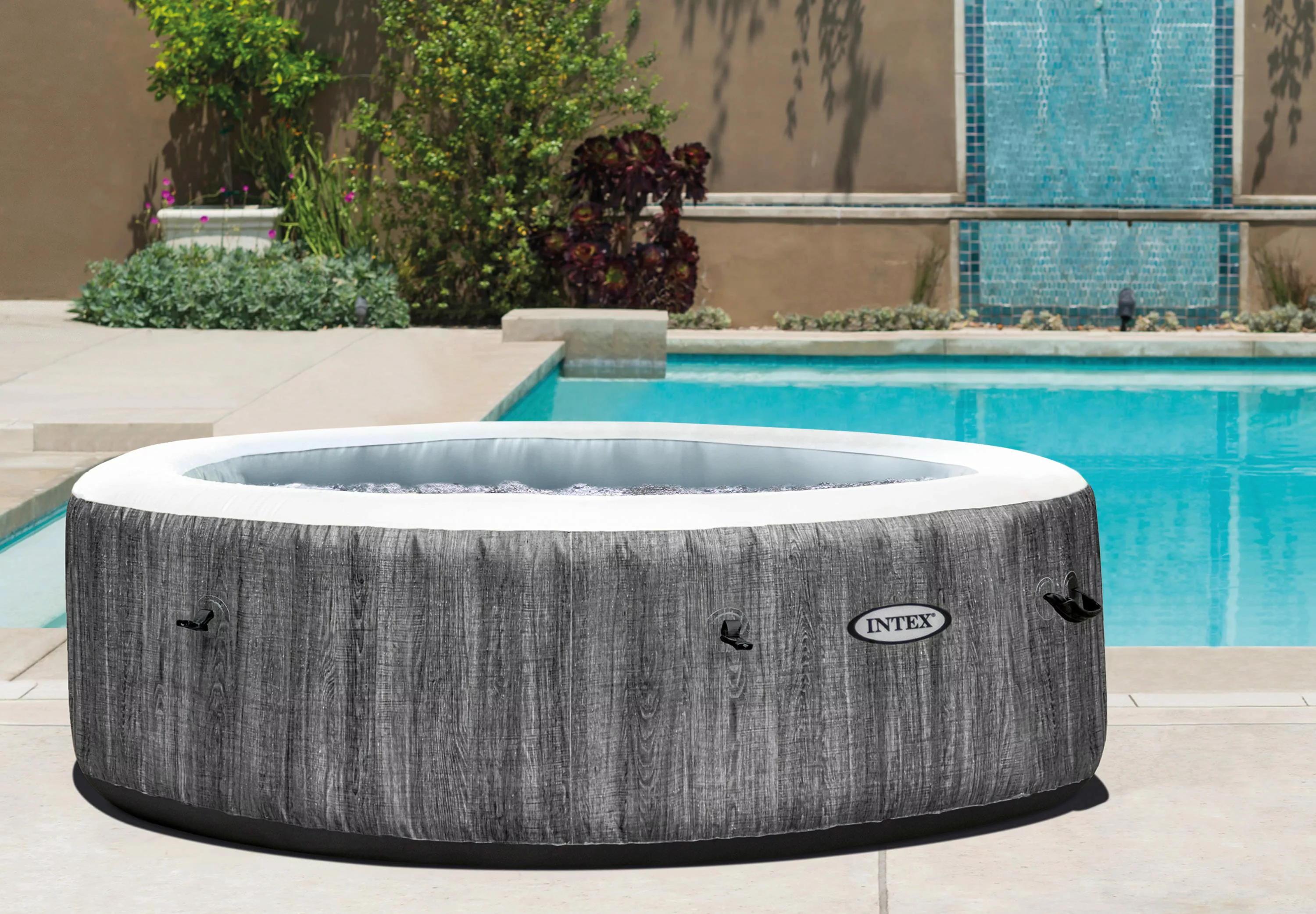 Intex Whirlpool "PureSpa™ Bubble Massage Greywood Deluxe", 7-tlg., ØxH: 216 günstig online kaufen