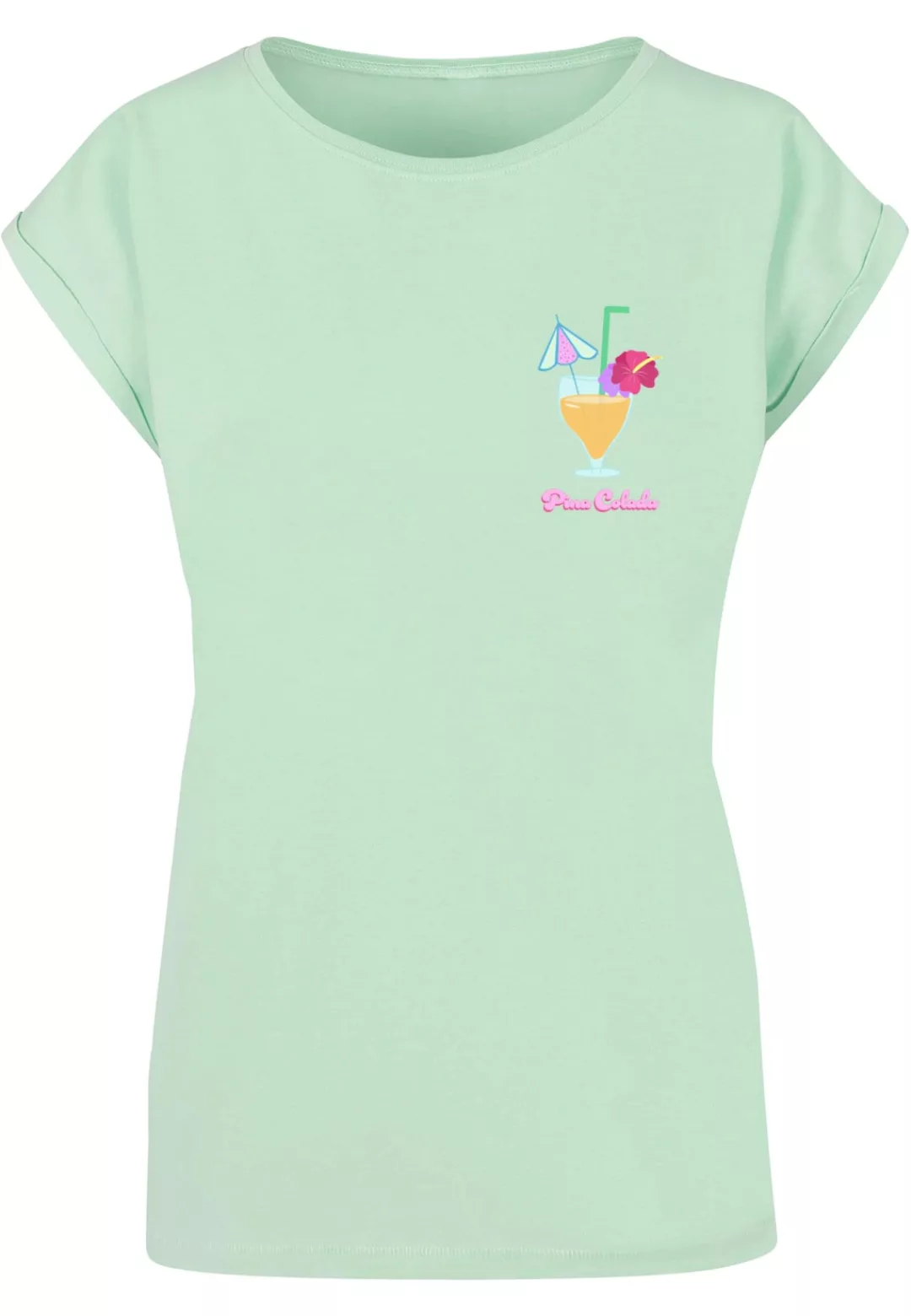 Merchcode T-Shirt "Merchcode Damen Ladies Pina Colada Extended Shoulder Tee günstig online kaufen