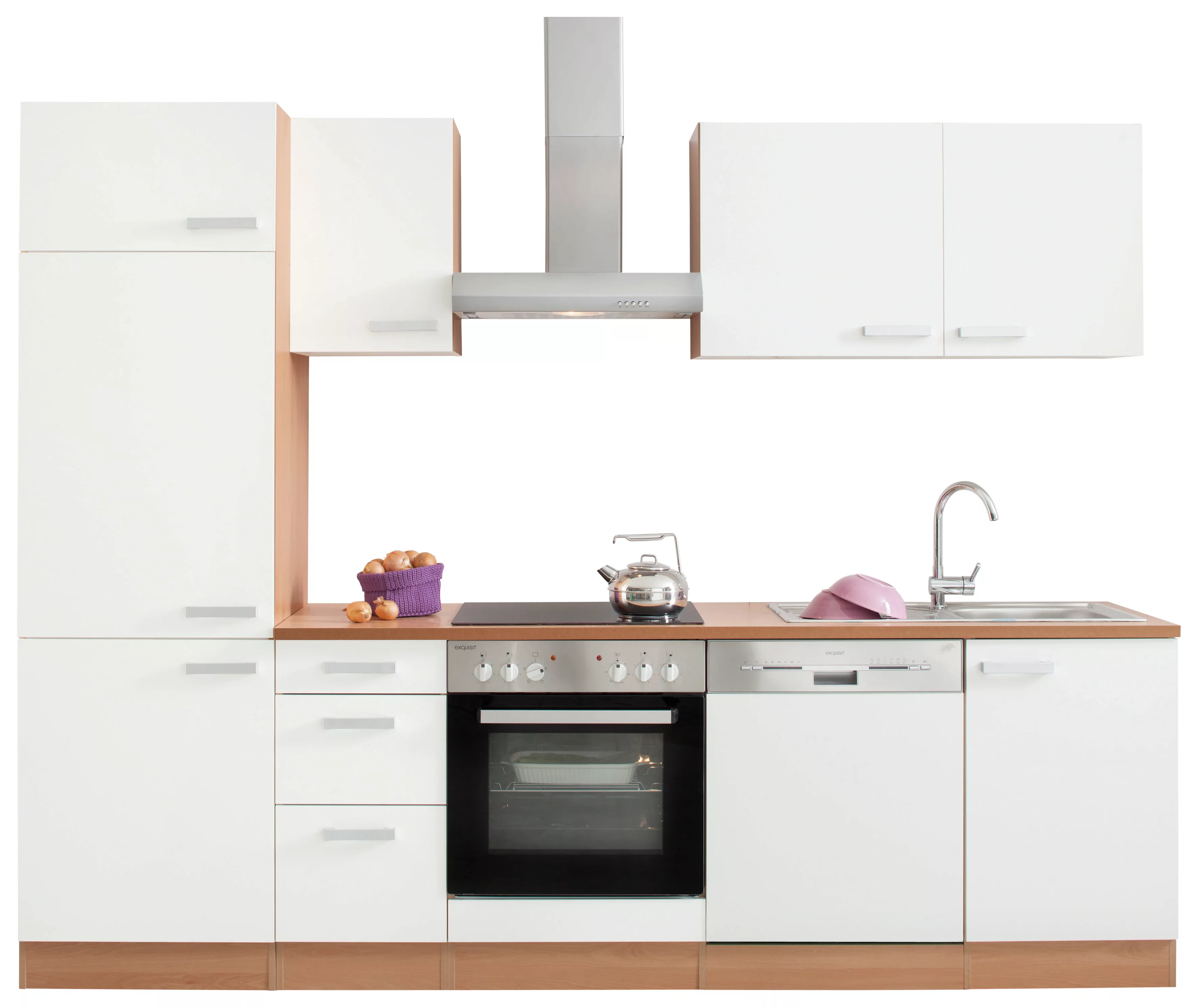 OPTIFIT Küchenzeile "Odense", mit E-Geräten, Breite 270 cm, mit 28 mm stark günstig online kaufen