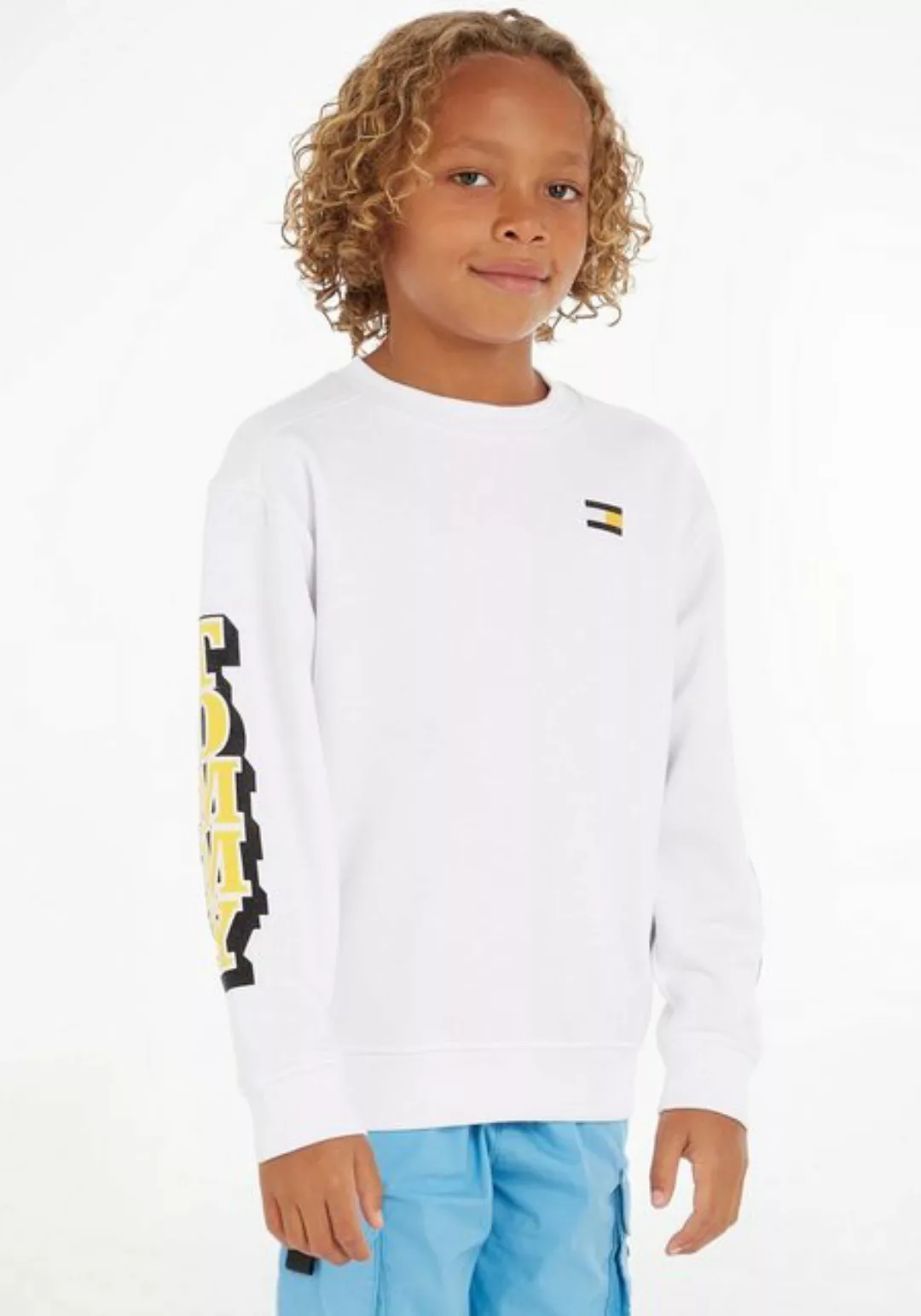 Tommy Hilfiger Sweatshirt FUN LOGO SWEATSHIRT mit Logodruck in 3D-Optik günstig online kaufen