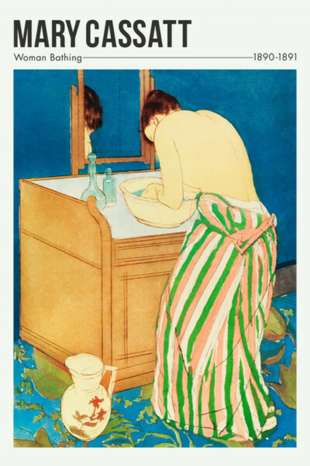 Poster / Leinwandbild - Woman Bathing Von Mary Cassatt günstig online kaufen