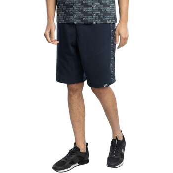 Emporio Armani EA7  Shorts Gemusterte Sweatshorts günstig online kaufen