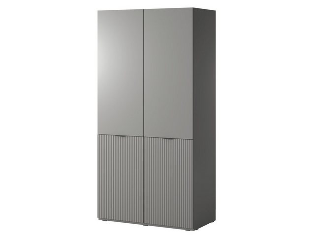 Compleo Kleiderschrank mit Fronten gefräst und 2x Kleiderstange, Modern des günstig online kaufen