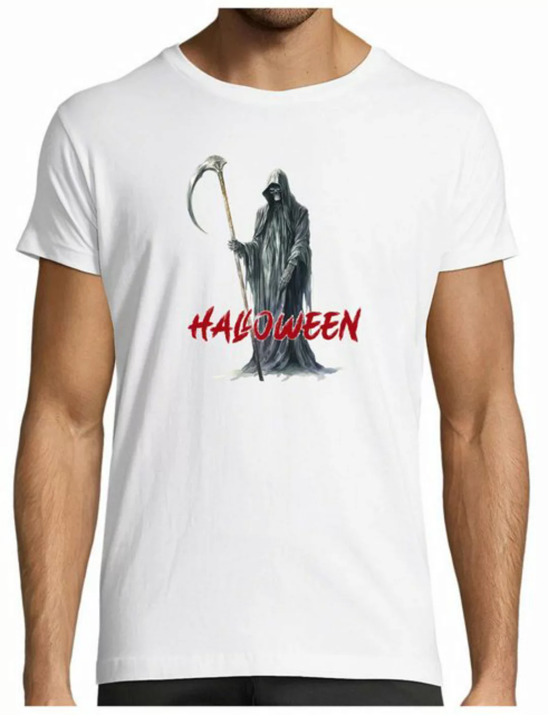 MyDesign24 T-Shirt Herren Halloween Shirt Sensenmann Grim Reaper Halloween günstig online kaufen