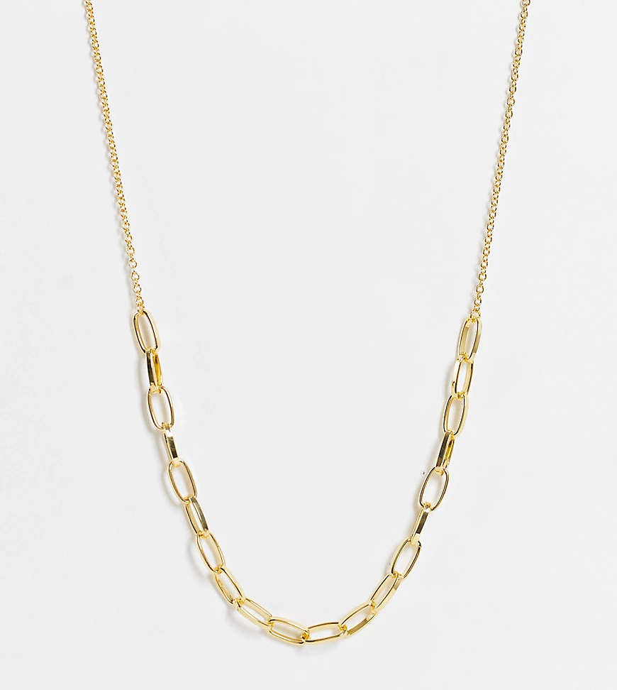 DesignB London Curve – Vergoldete Halskette-Goldfarben günstig online kaufen