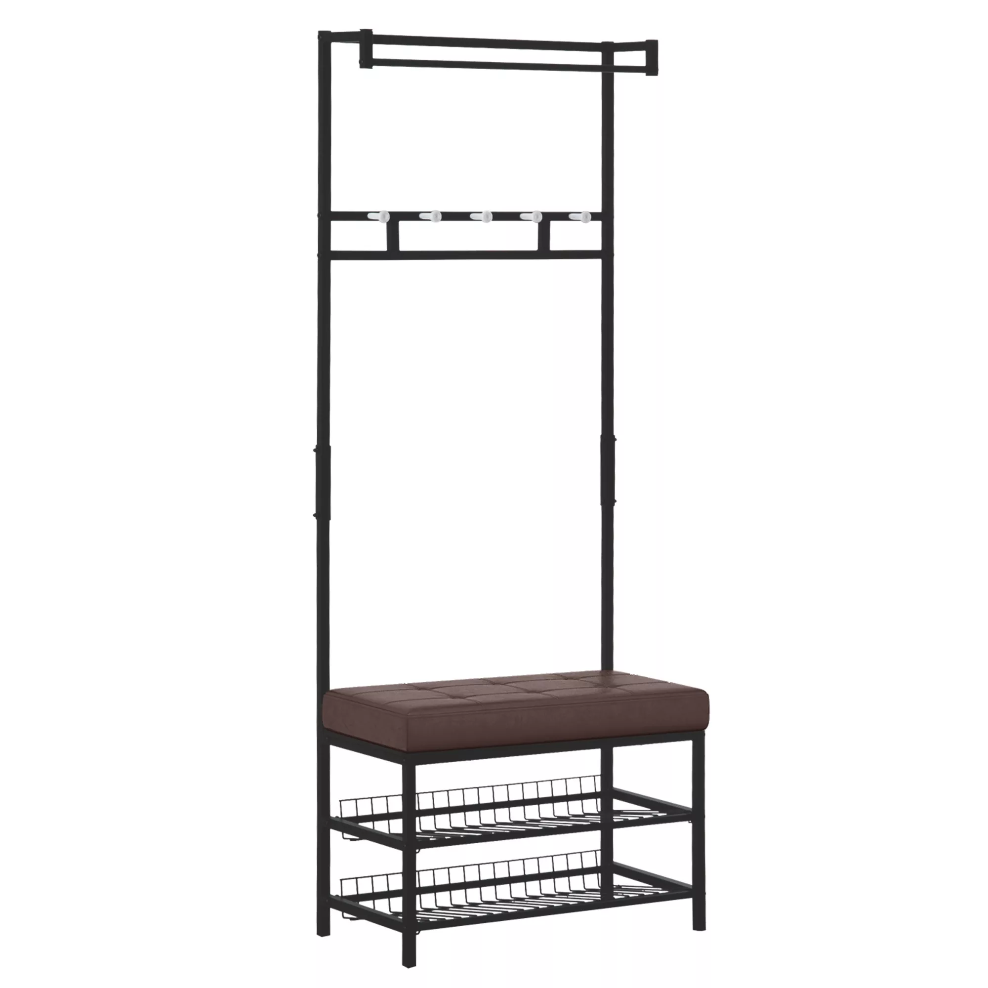 HOMCOM Garderobe schwarz Polypropylen B/H/L: ca. 35x725x180 cm günstig online kaufen