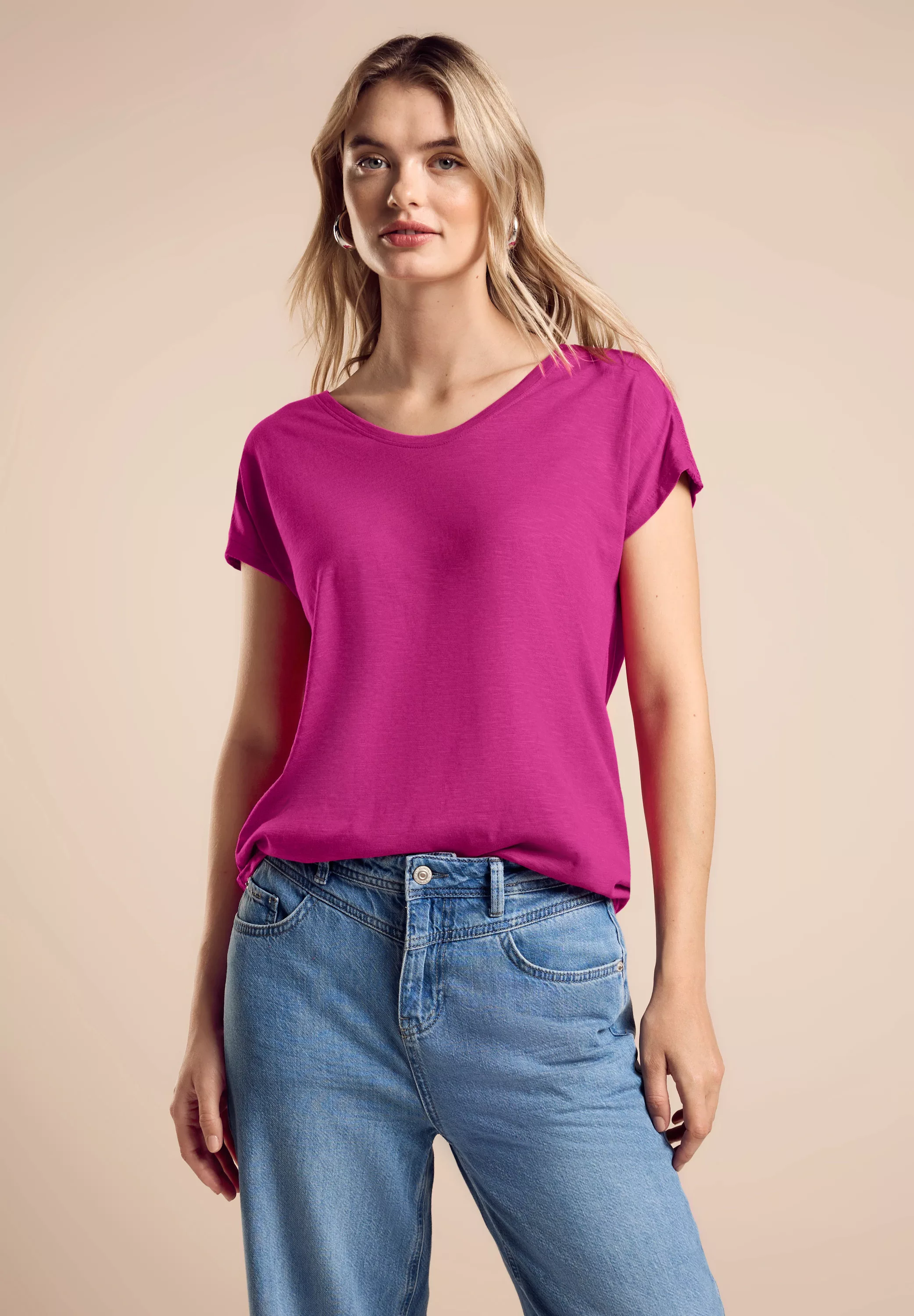 STREET ONE Shirttop mit Smock-Detail günstig online kaufen