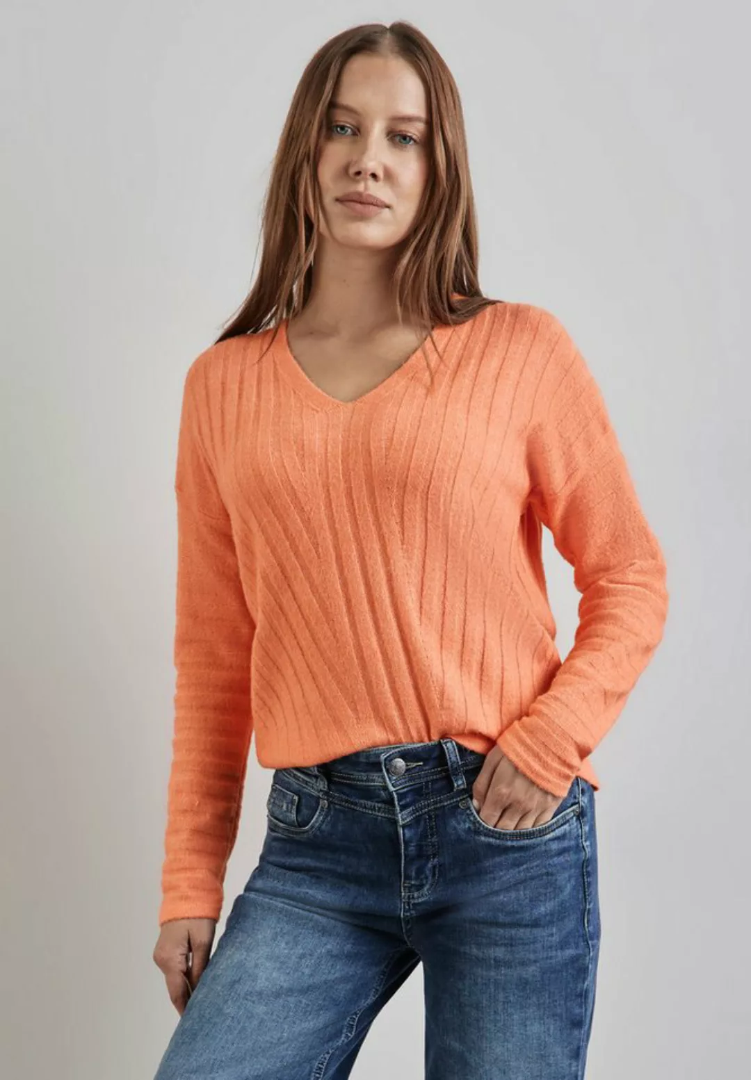 STREET ONE Strickpullover mit V-Ausschnitt günstig online kaufen