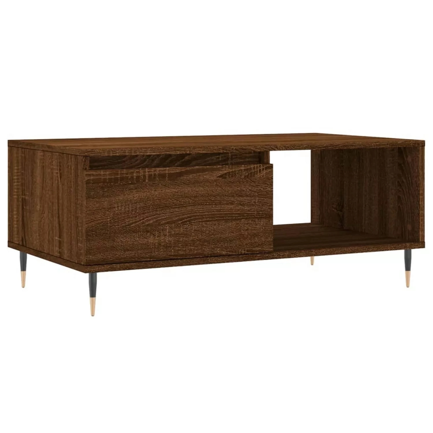 vidaXL Couchtisch Braun Eichen-Optik 90x50x36,5 cm Holzwerkstoff Modell 2 günstig online kaufen