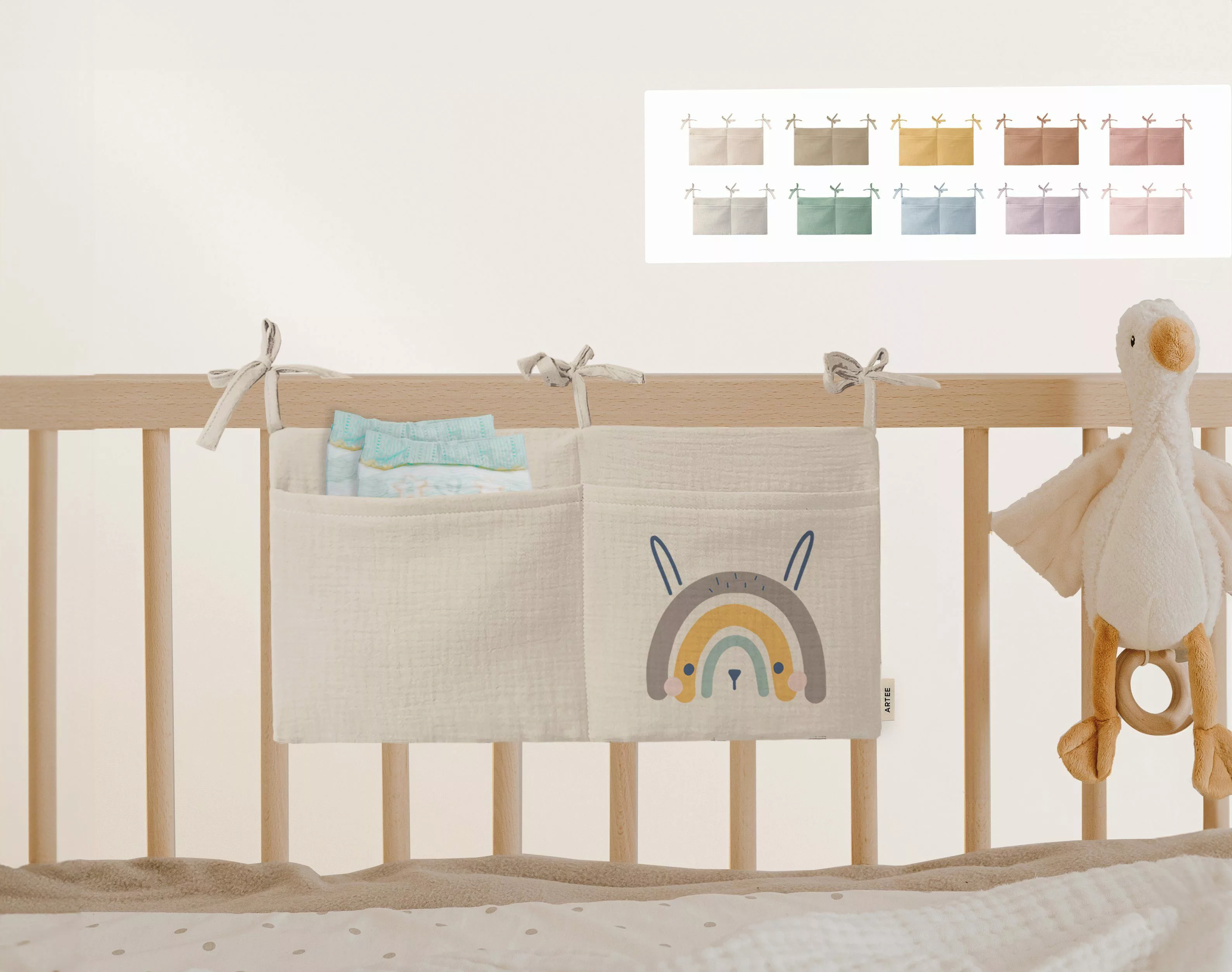 Artee Bettnestchen Babybett Organizer Taschen Aufbewahrung günstig online kaufen