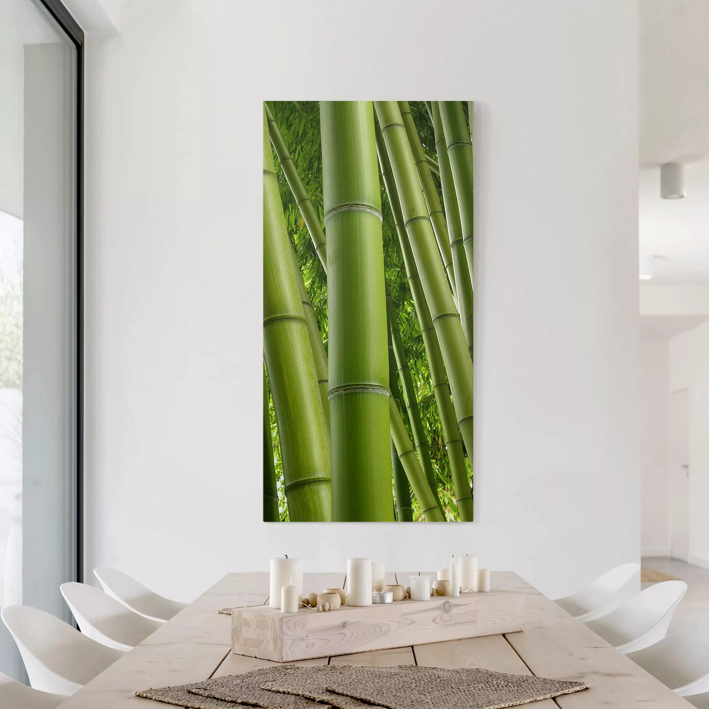 Leinwandbild - Hochformat Bamboo Trees günstig online kaufen