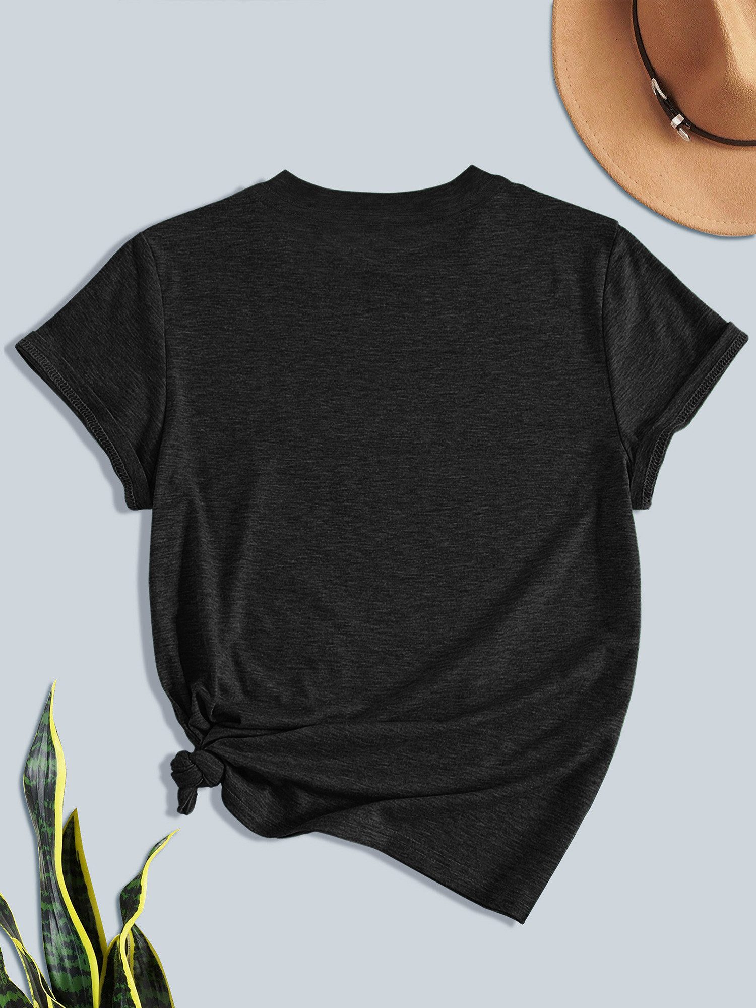 PYL Print-Shirt Damen Sommer Kurzarmbluse Locker günstig online kaufen
