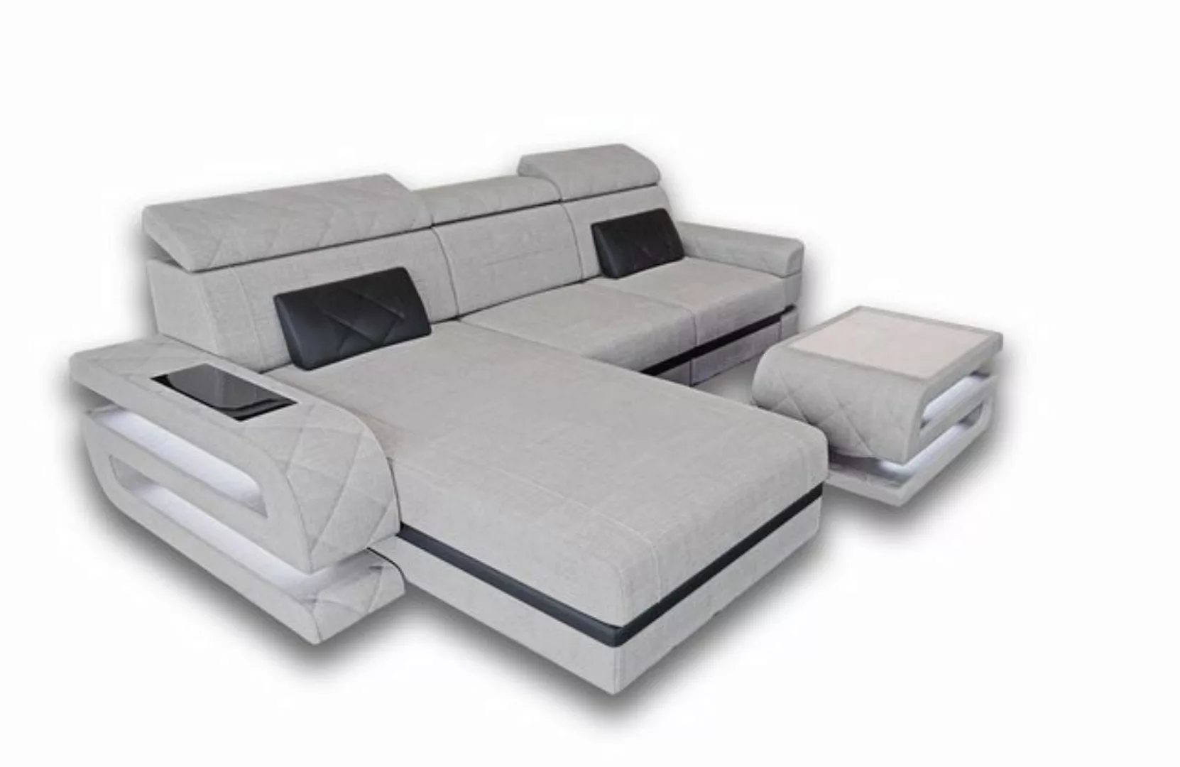 Sofa Dreams Ecksofa Polster Stoffsofa Couch Bologna L Form Stoff Sofa, Mikr günstig online kaufen