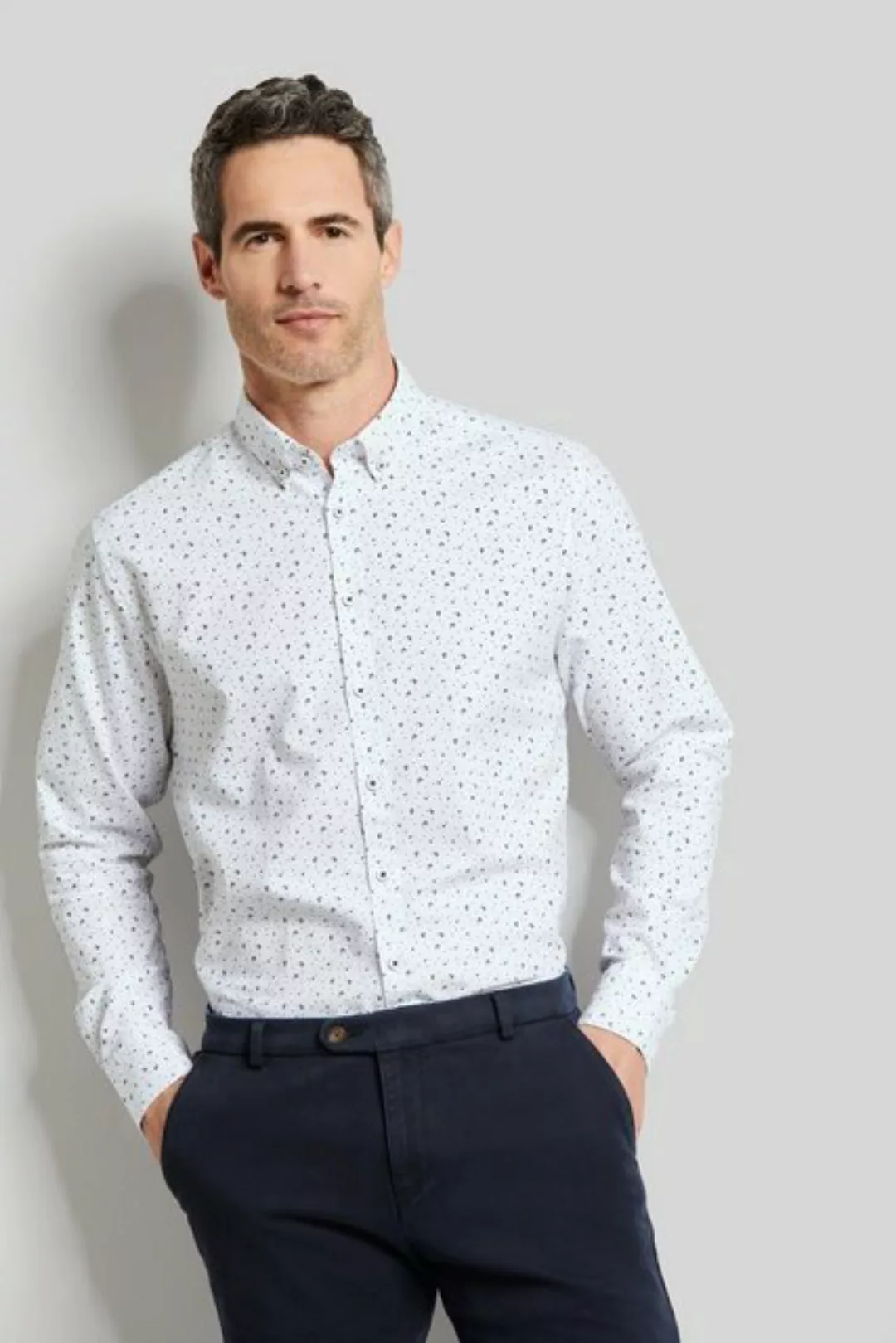 bugatti Langarmhemd, aus 100 % Baumwolle günstig online kaufen