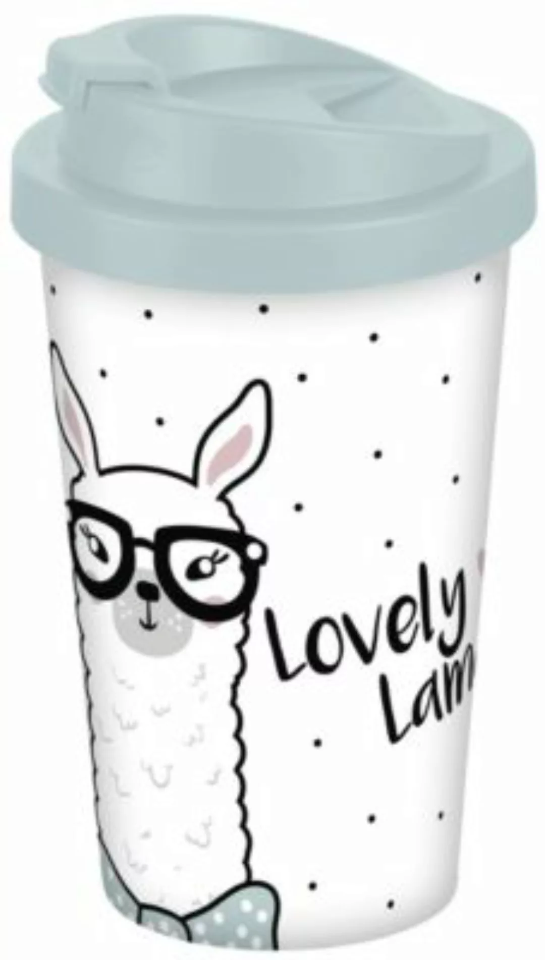Geda Labels Coffee to go Becher Lovely Lama 400ml Kaffeebecher bunt günstig online kaufen