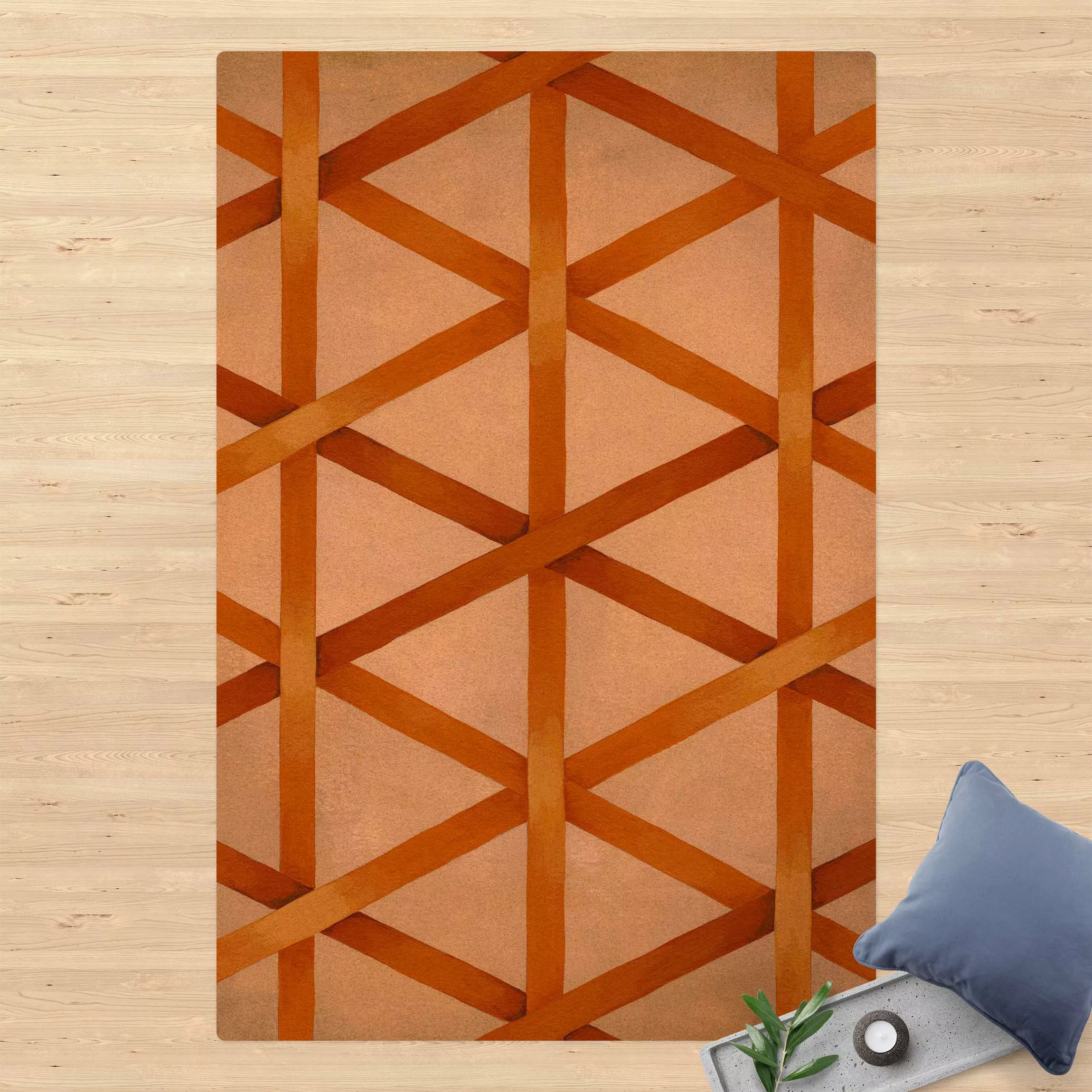 Kork-Teppich Lichtspielband Orange günstig online kaufen