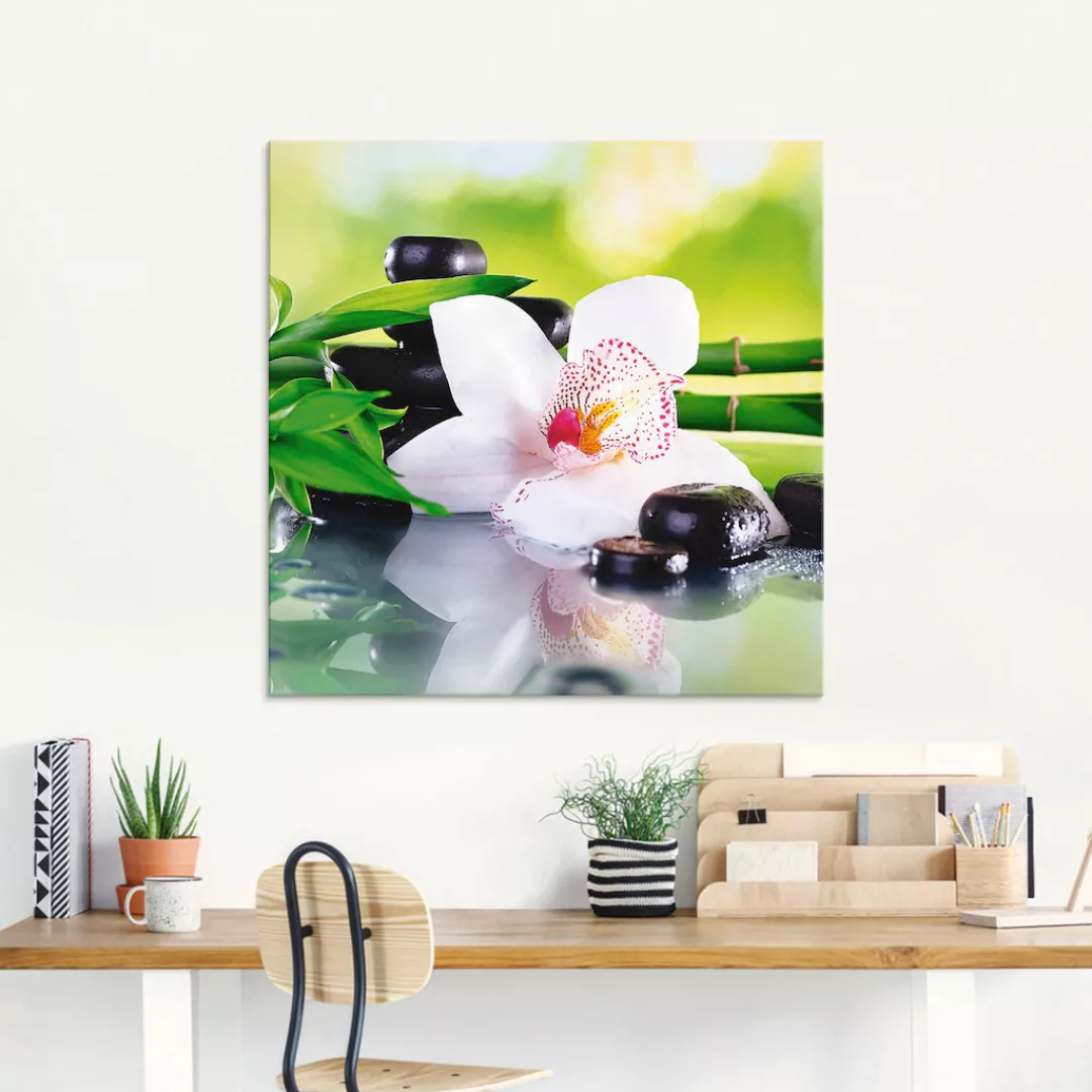 Artland Glasbild »Spa Steine Bambus Zweige Orchidee«, Zen, (1 St.), in vers günstig online kaufen