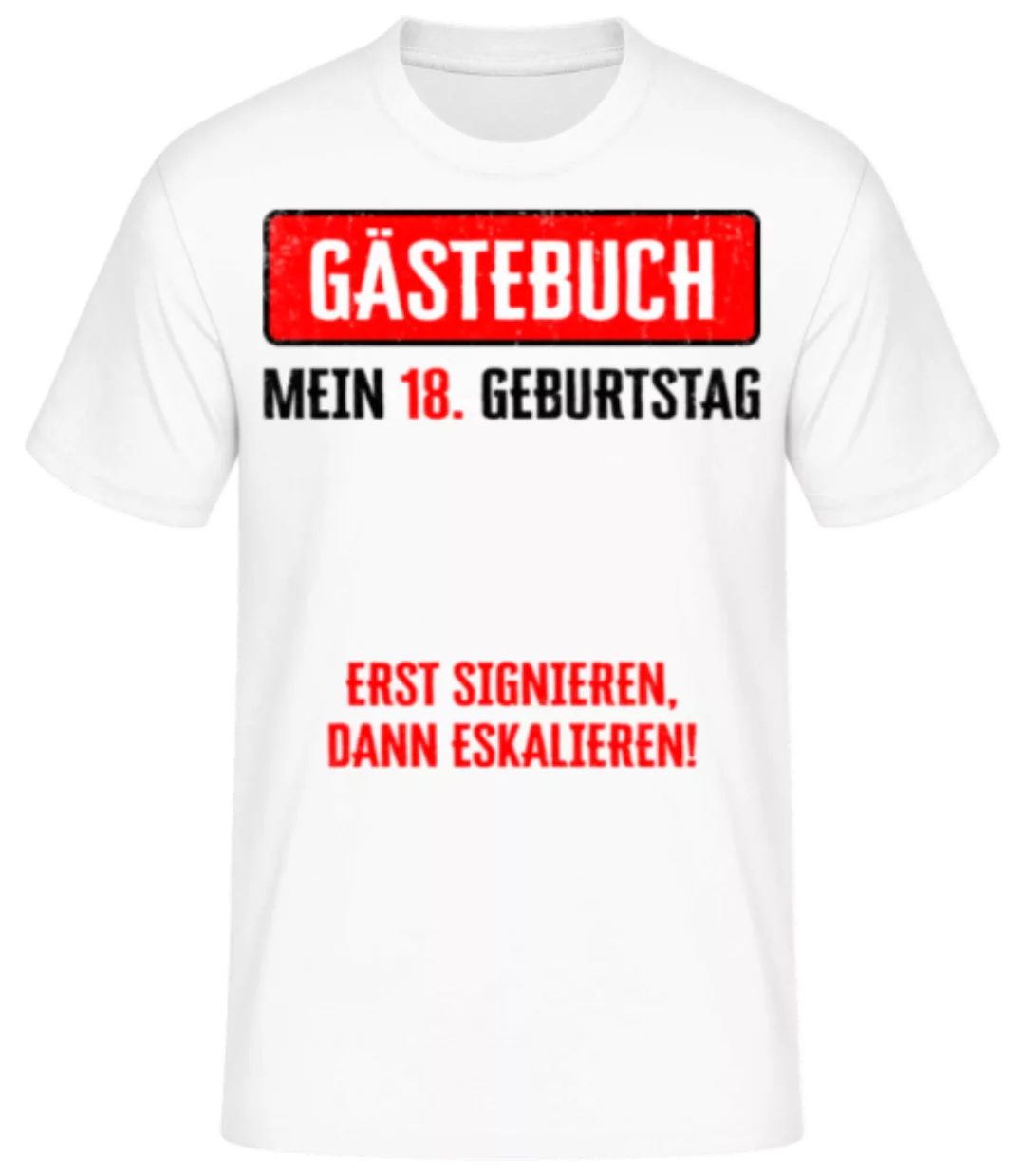 Gästebuch 18 Geburtstag · Männer Basic T-Shirt günstig online kaufen