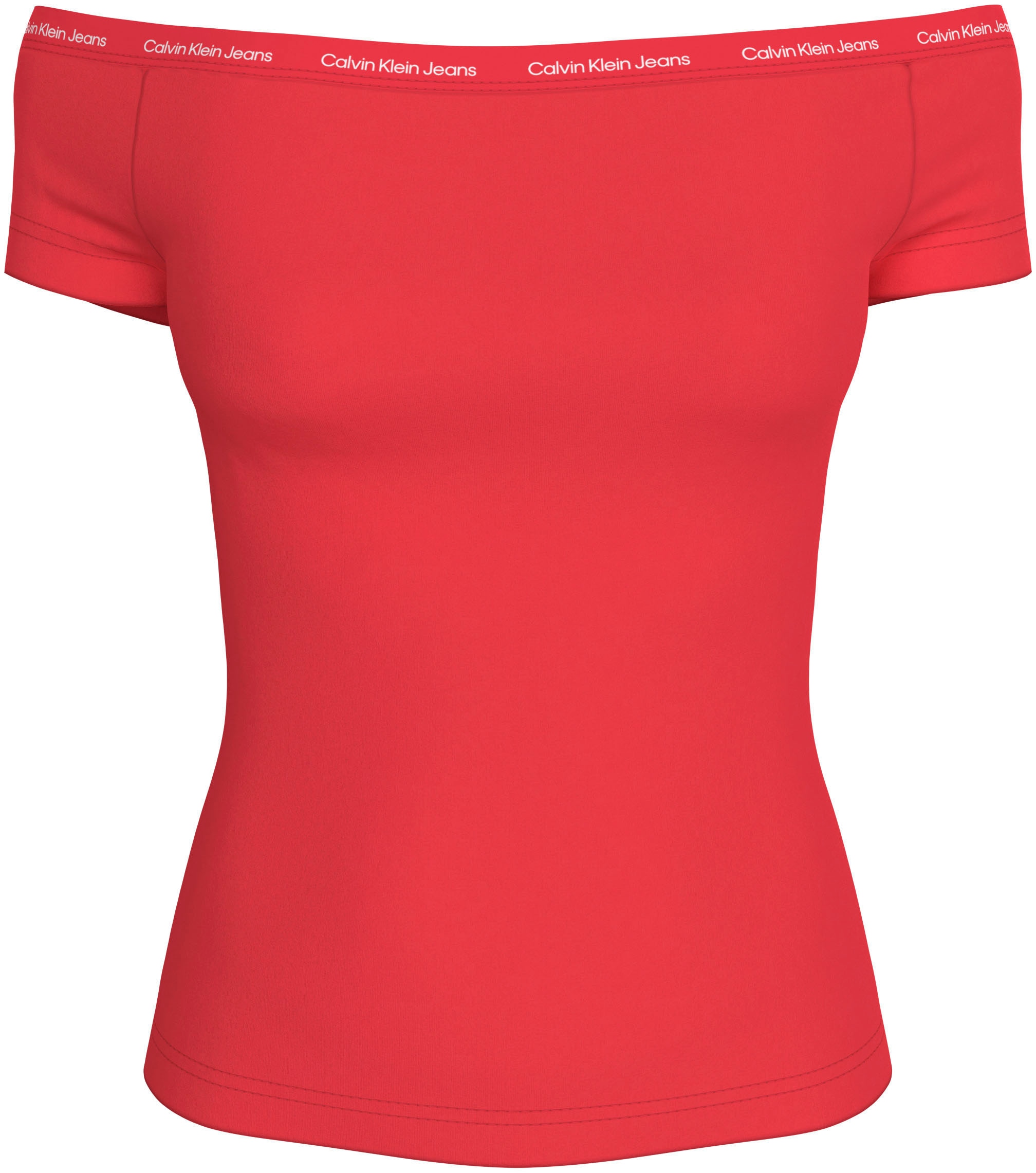 Calvin Klein Jeans T-Shirt LOGO ELASTIC BARDOT TOP mit Logoschriftzug günstig online kaufen
