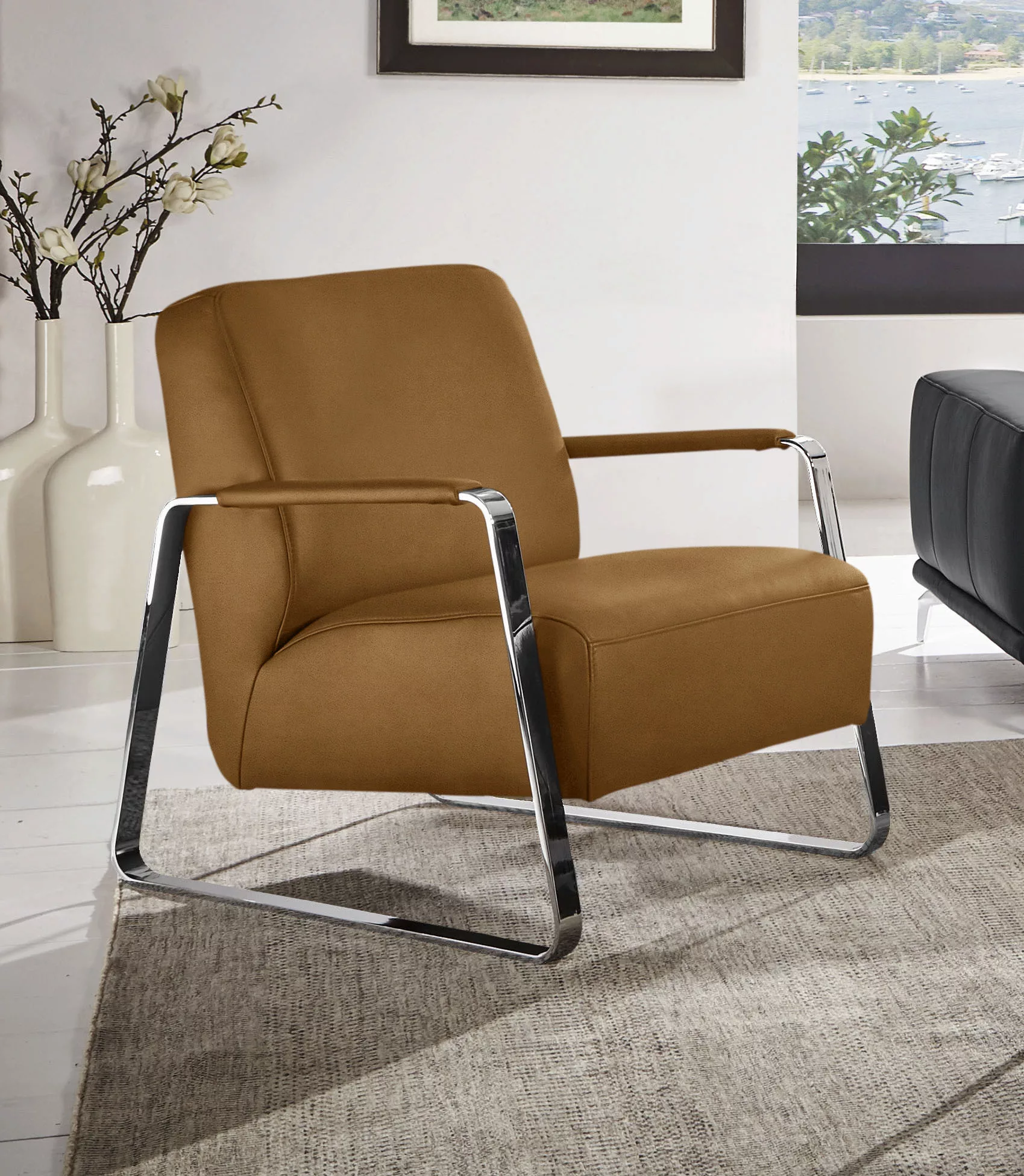 W.SCHILLIG Cocktailsessel »quadroo Designsessel, Loungesessel«, mit bezogen günstig online kaufen