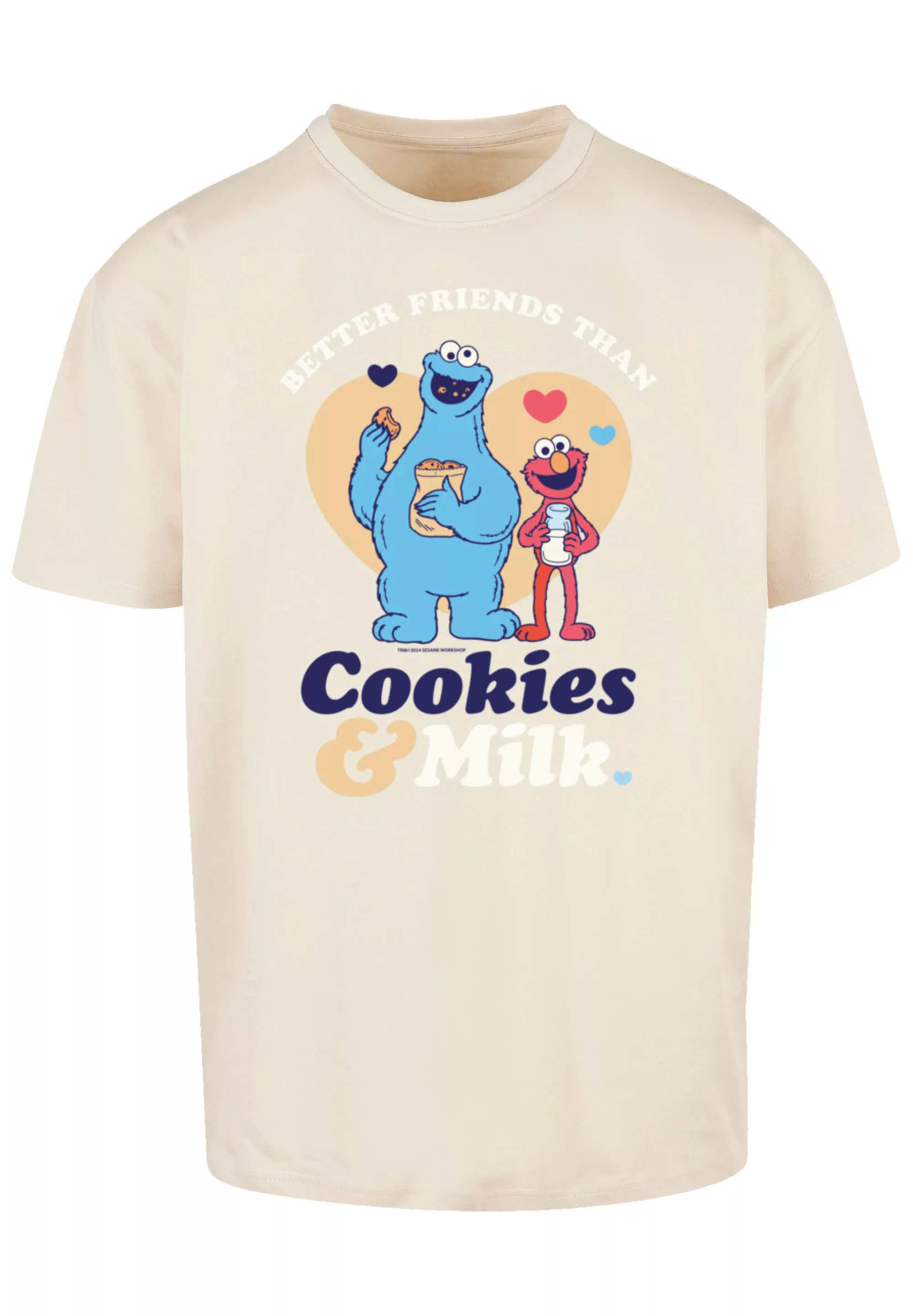 F4NT4STIC T-Shirt "Sesamstraße Cookies & Milk", Premium Qualität, Weihnacht günstig online kaufen