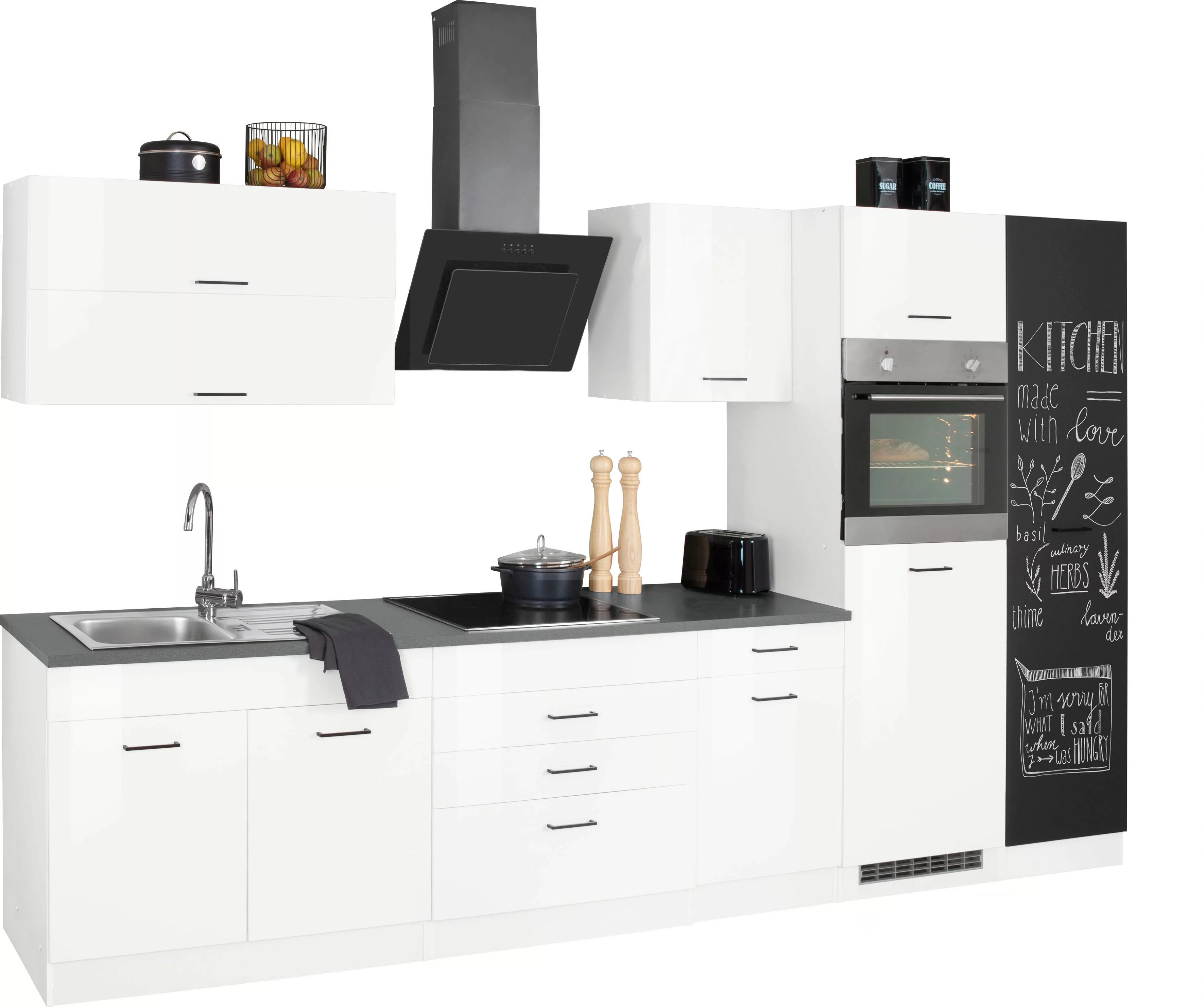 HELD MÖBEL Küchenzeile "Trier", mit E-Geräten, Breite 340 cm günstig online kaufen