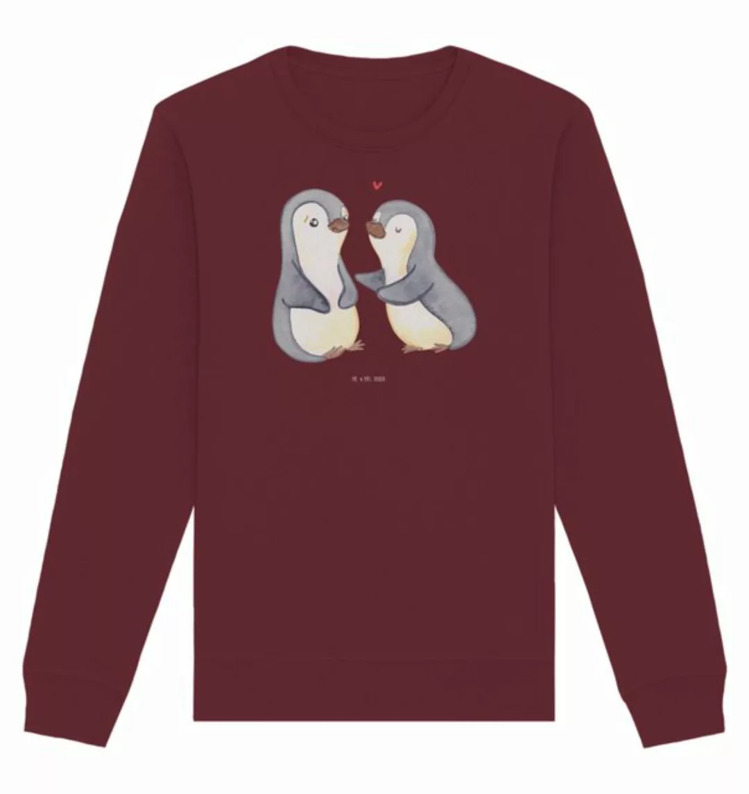 Mr. & Mrs. Panda Longpullover Größe XL Pinguine trösten - Burgundy - Gesche günstig online kaufen