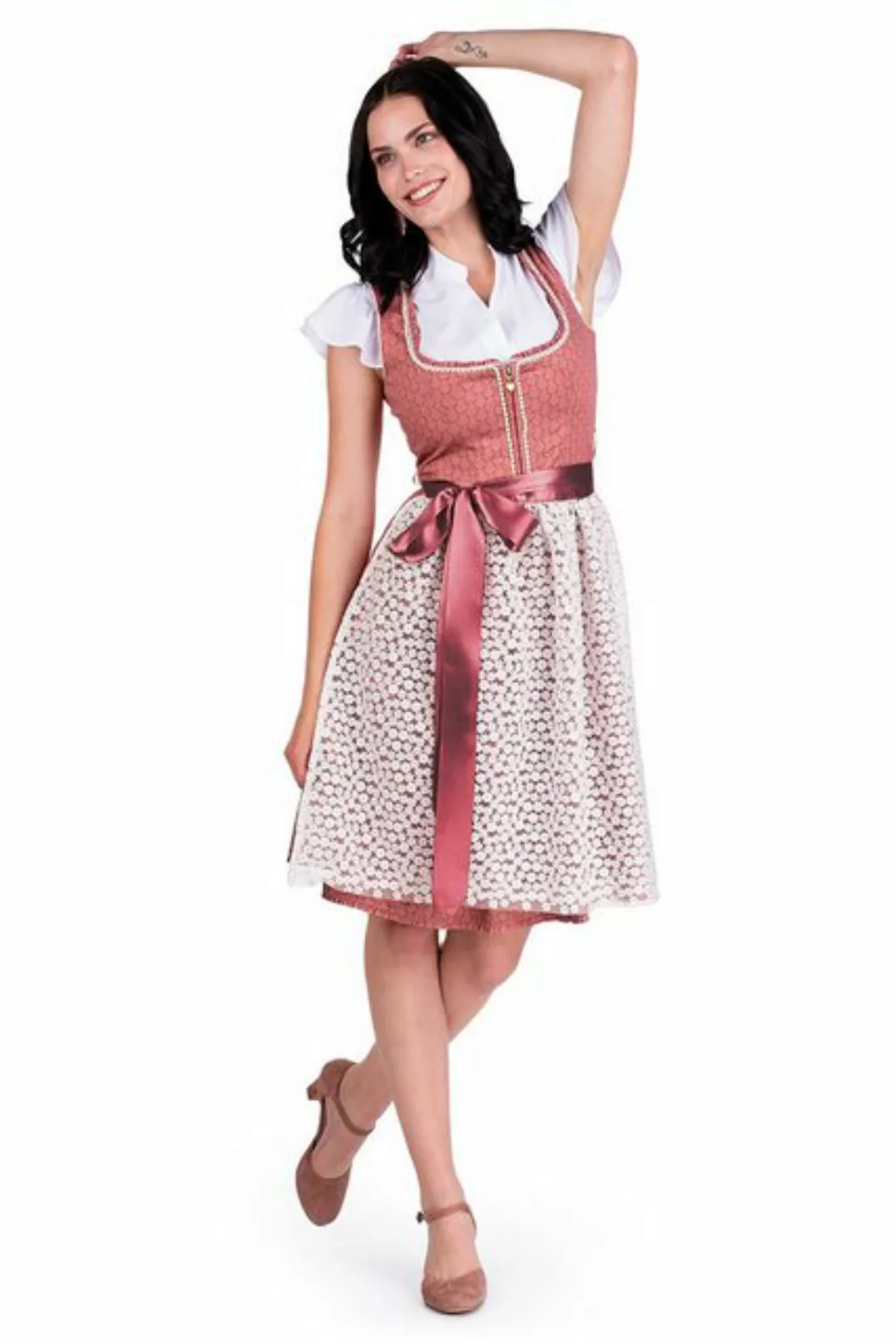 Alpenfee Tracht Dirndl Midi Dirndl 2tlg. - AMY - malve günstig online kaufen