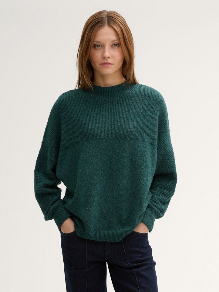 TOM TAILOR Denim Strickpullover Pullover mit Fledermausärmeln günstig online kaufen