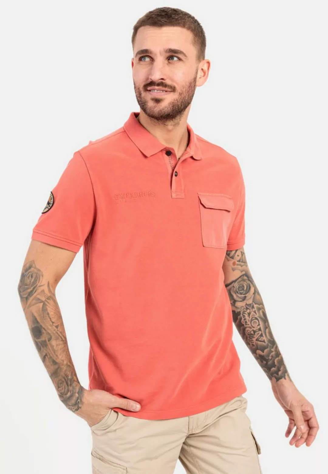 camel active Poloshirt im Garment-Dye-Look günstig online kaufen