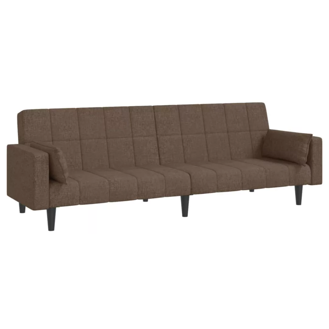 Vidaxl Schlafsofa 2-sitzer Mit 2 Kissen Taupe Stoff günstig online kaufen