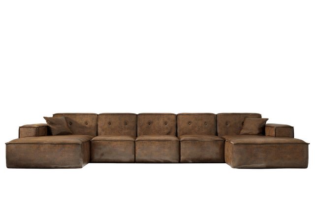 Friderik-EU Ecksofa LUGA U XL 462 cm – Großes U-Sofa mit Knopfsteppung, GOB günstig online kaufen