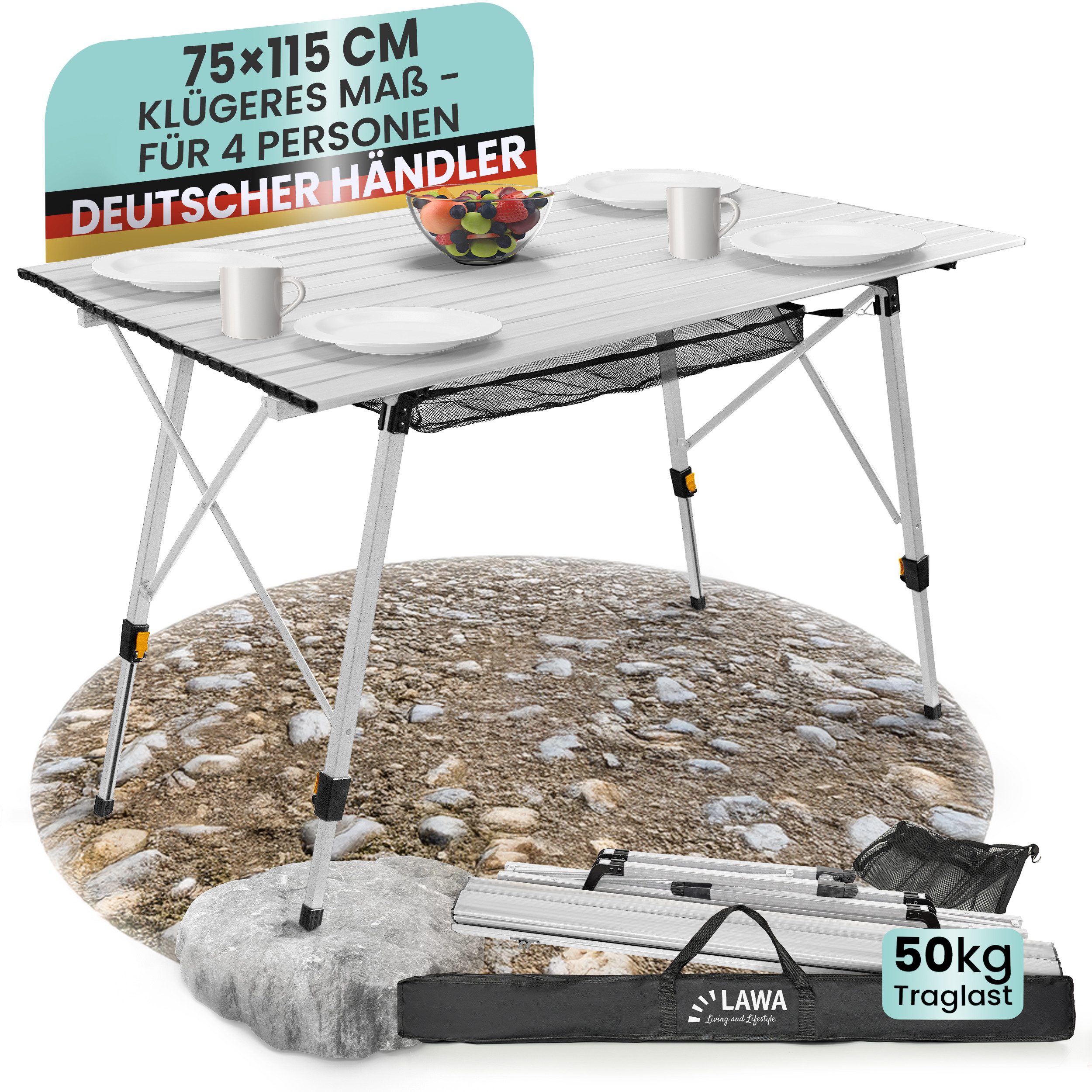 LAWA Living and Lifestyle Campingtisch Aluminium günstig online kaufen