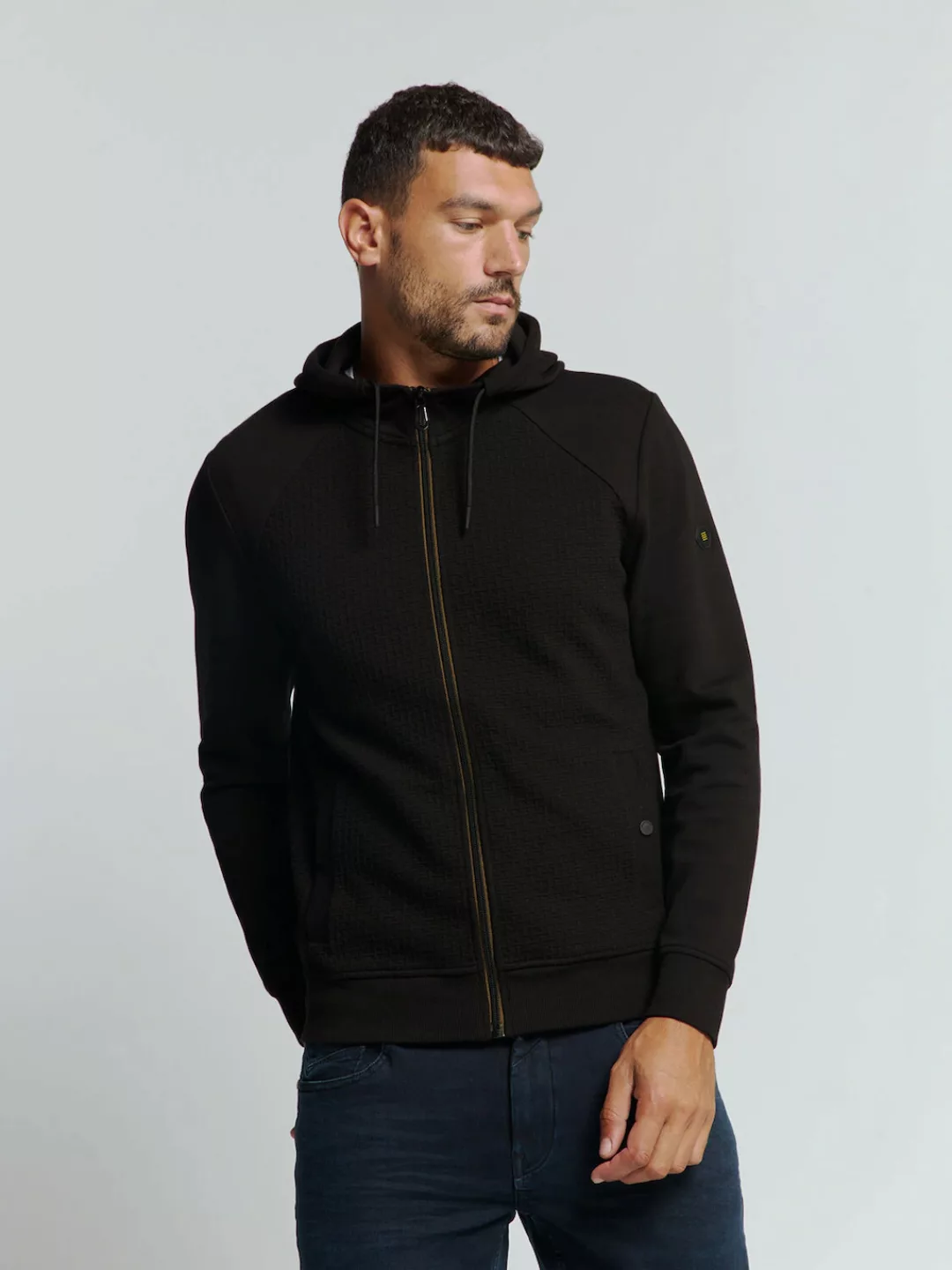 NO EXCESS Sweater "No Excess Jacquard-Kapuzenweste Pullover" günstig online kaufen