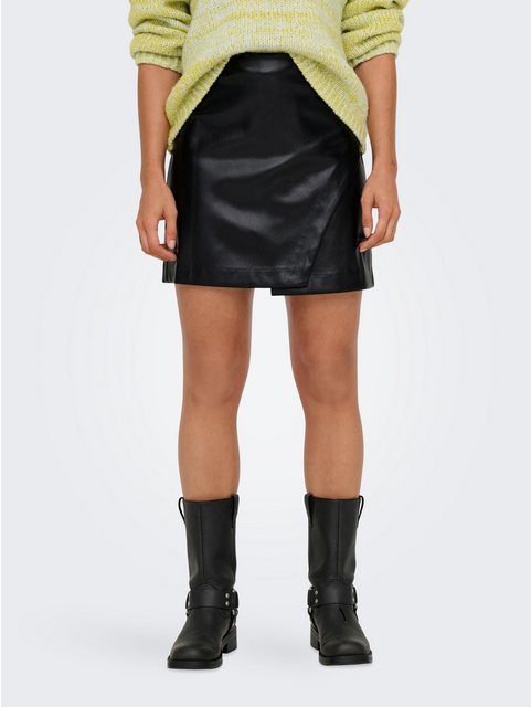 ONLY Lederimitatrock ONLZETA HW FAUX LEA SKIRT CC PNT mit Wickeloptik günstig online kaufen