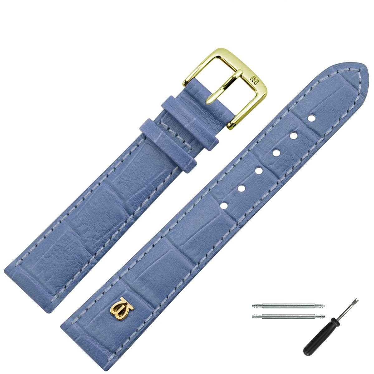 MARBURGER Uhrenarmband 18mm Leder Alligator Prägung günstig online kaufen