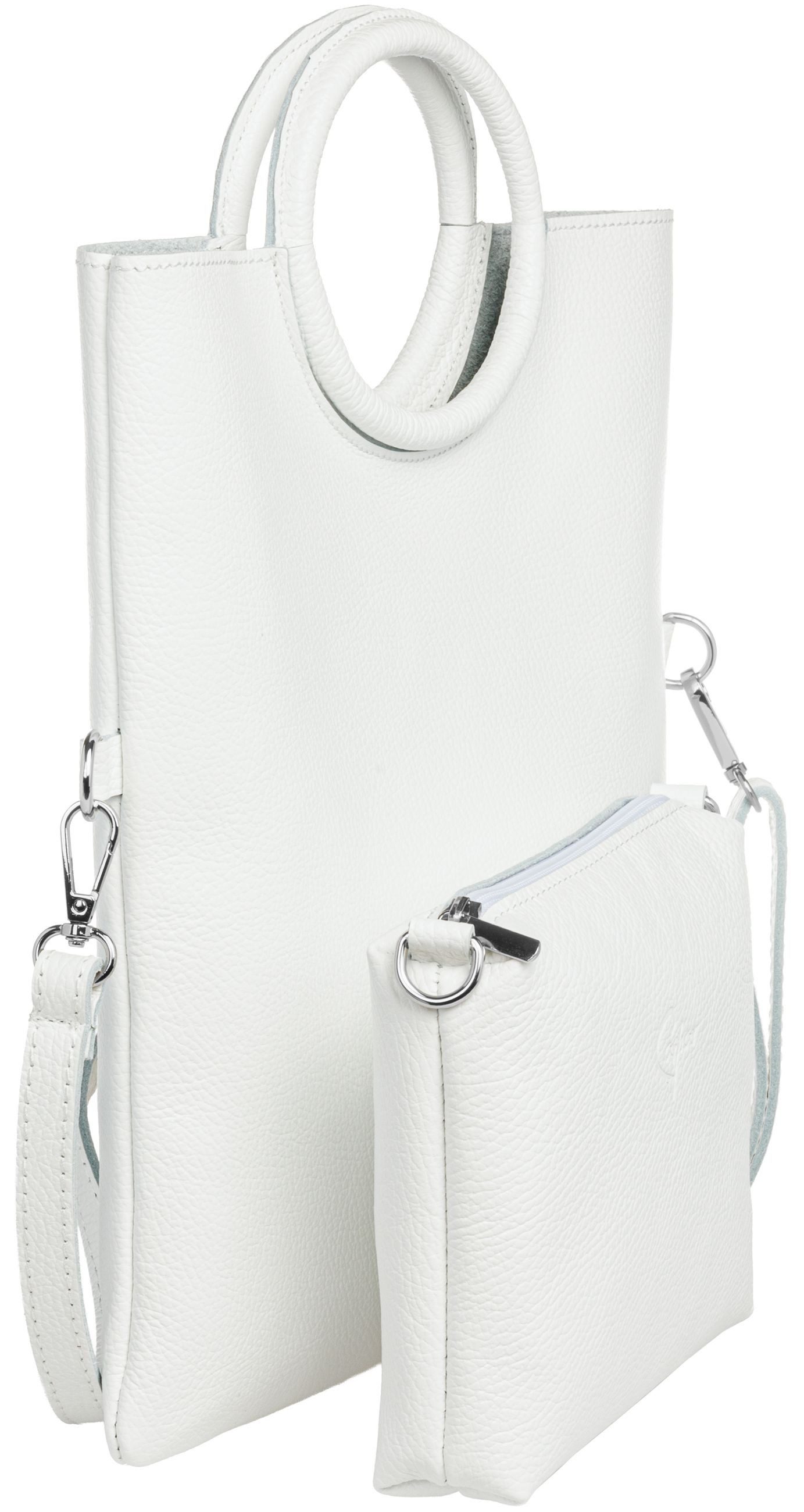 Caspar Umhängetasche 2in1 leder Set Handtasche günstig online kaufen