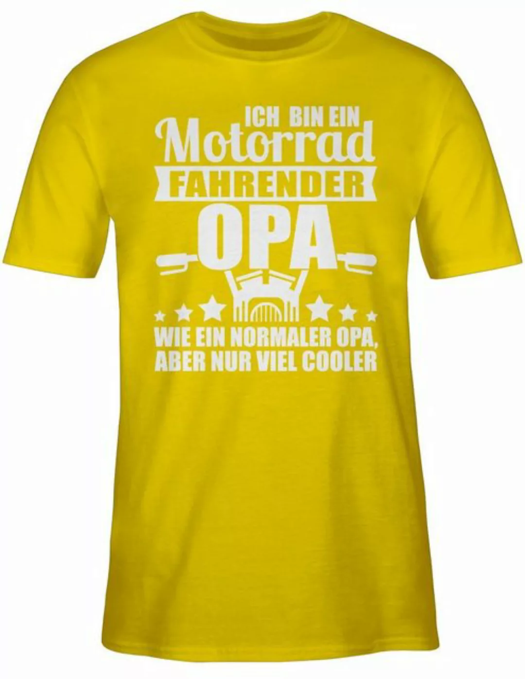 Shirtracer T-Shirt Ich bin ein Motorrad fahrender Opa! weiß Opa Geschenke günstig online kaufen