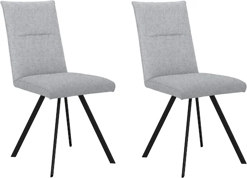 Home affaire 4-Fußstuhl "Sava", (Set), 2 St., Struktur, Metallgestell günstig online kaufen