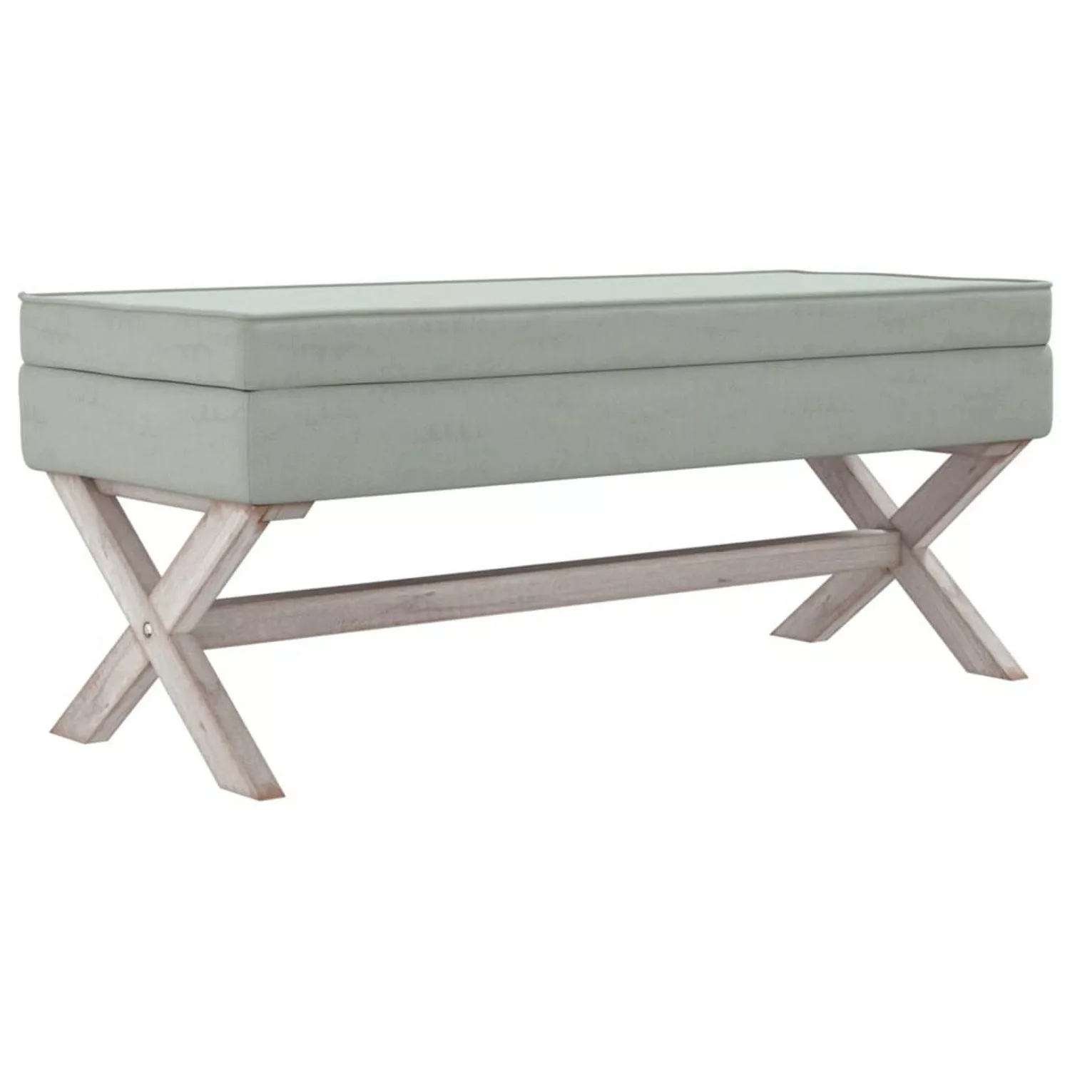 Vidaxl Hocker Mit Stauraum Hellgrau 110x45x49 Cm Samt günstig online kaufen