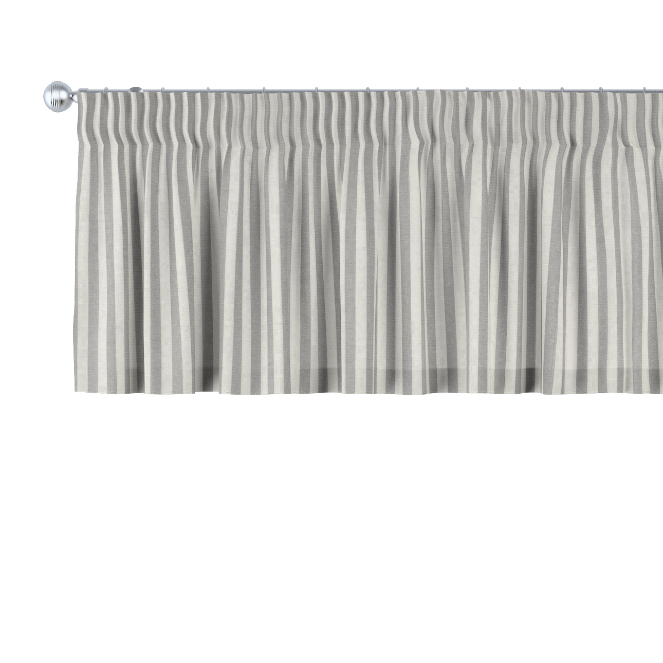 Kurzgardine mit Kräuselband, grau-ecru , 390 x 40 cm, Quadro (136-12) günstig online kaufen