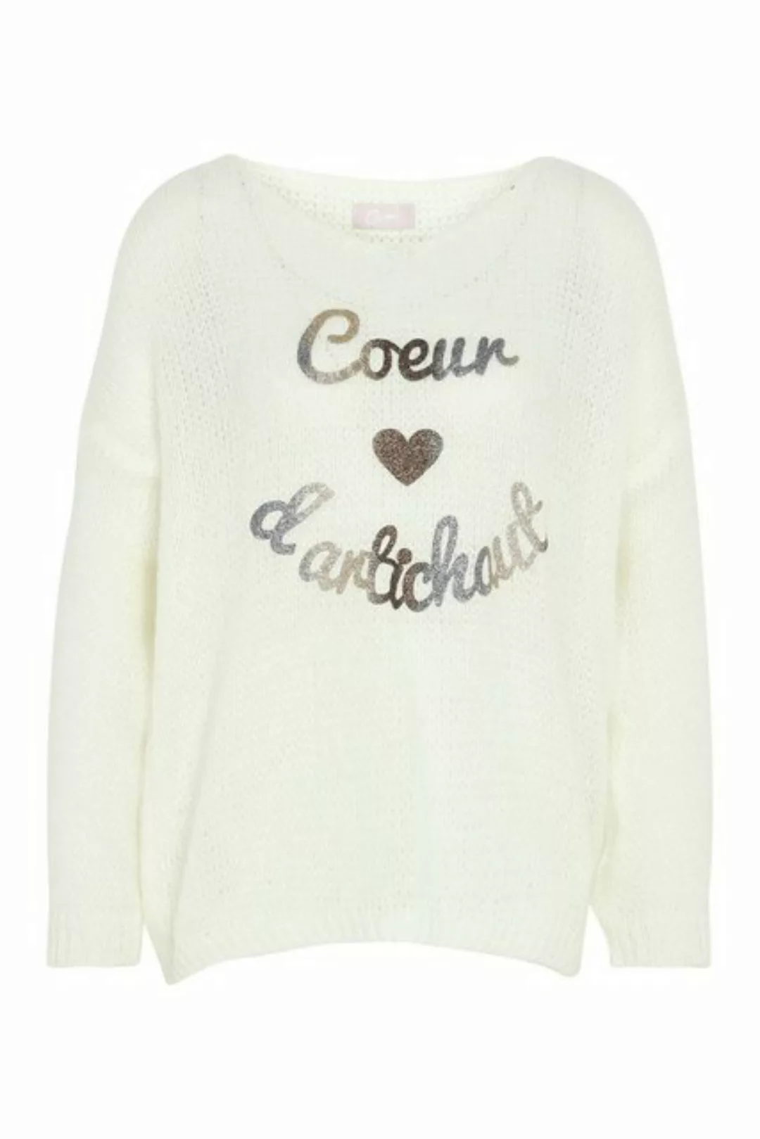 Cassis Longpullover Pullover Mit Coeur D'artichaut-Schriftzug günstig online kaufen