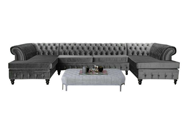 JVmoebel Ecksofa, Set Luxury Modern Ecksofa U-Form Chesterfield und Couchti günstig online kaufen