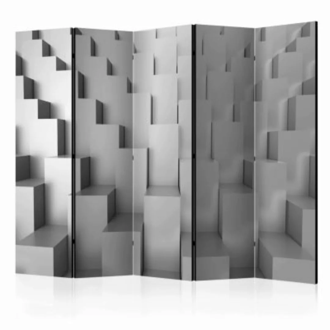 artgeist Paravent Temple of Abstraction II [Room Dividers] weiß/grau Gr. 22 günstig online kaufen