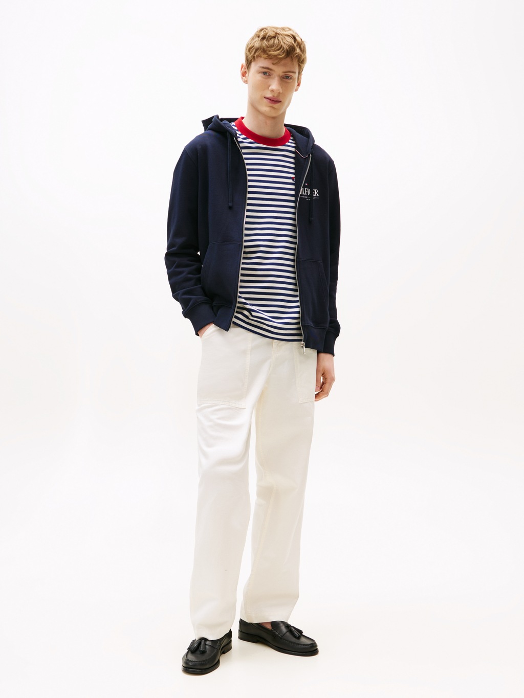 Tommy Hilfiger Kapuzensweatjacke "HILFIGER STACKED HOODED ZIP TH" günstig online kaufen