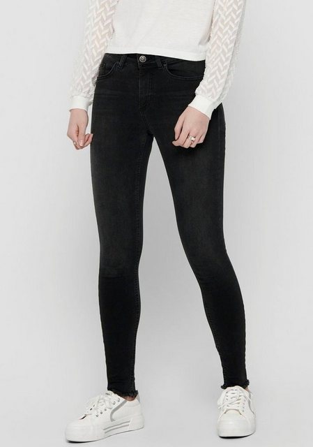 ONLY Ankle-Jeans "ONLBLUSH MID SK ANK RW REA1099 NOOS", mit fransigen Säume günstig online kaufen