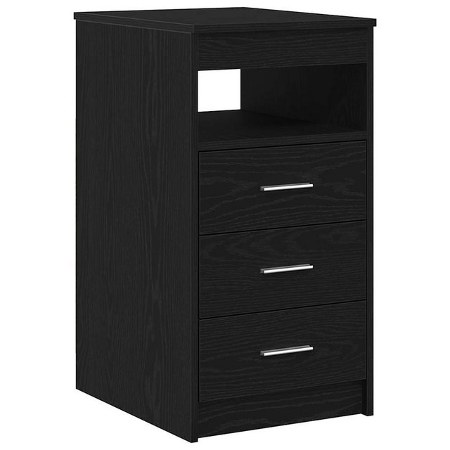 vidaXL Aktenschrank Schubladenschrank Schwarz Eichen-Optik 40x50x76cm Holzw günstig online kaufen