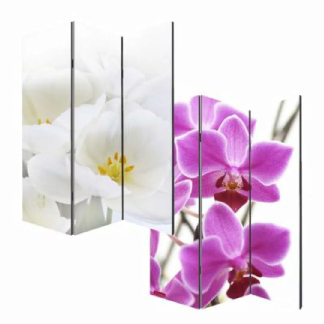 HWC Mendler Foto-Paravent Orchidee 180x120cm mehrfarbig günstig online kaufen