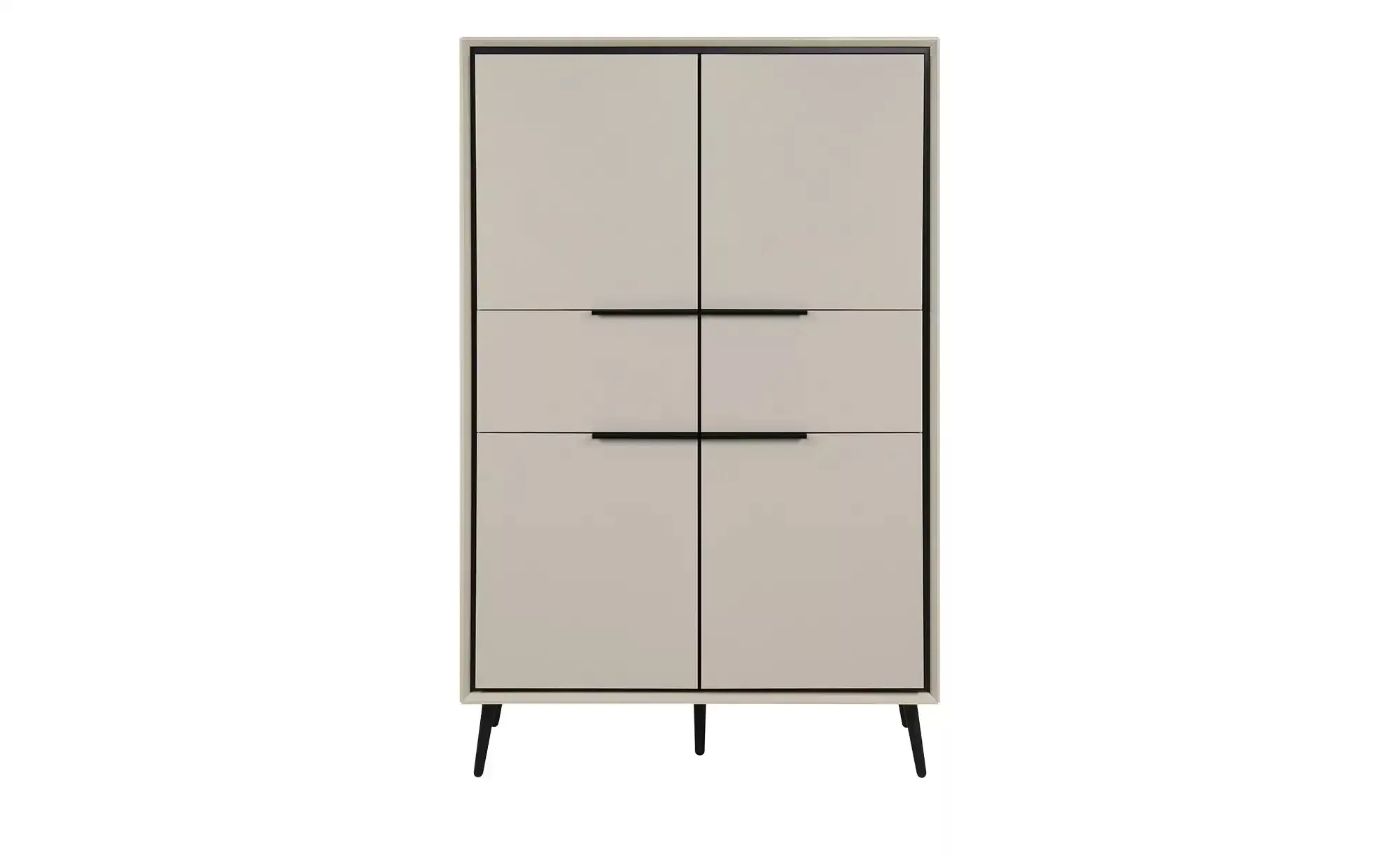 Highboard  Arluno ¦ beige ¦ Maße (cm): B: 90 H: 140 T: 38 Kommoden & Sidebo günstig online kaufen